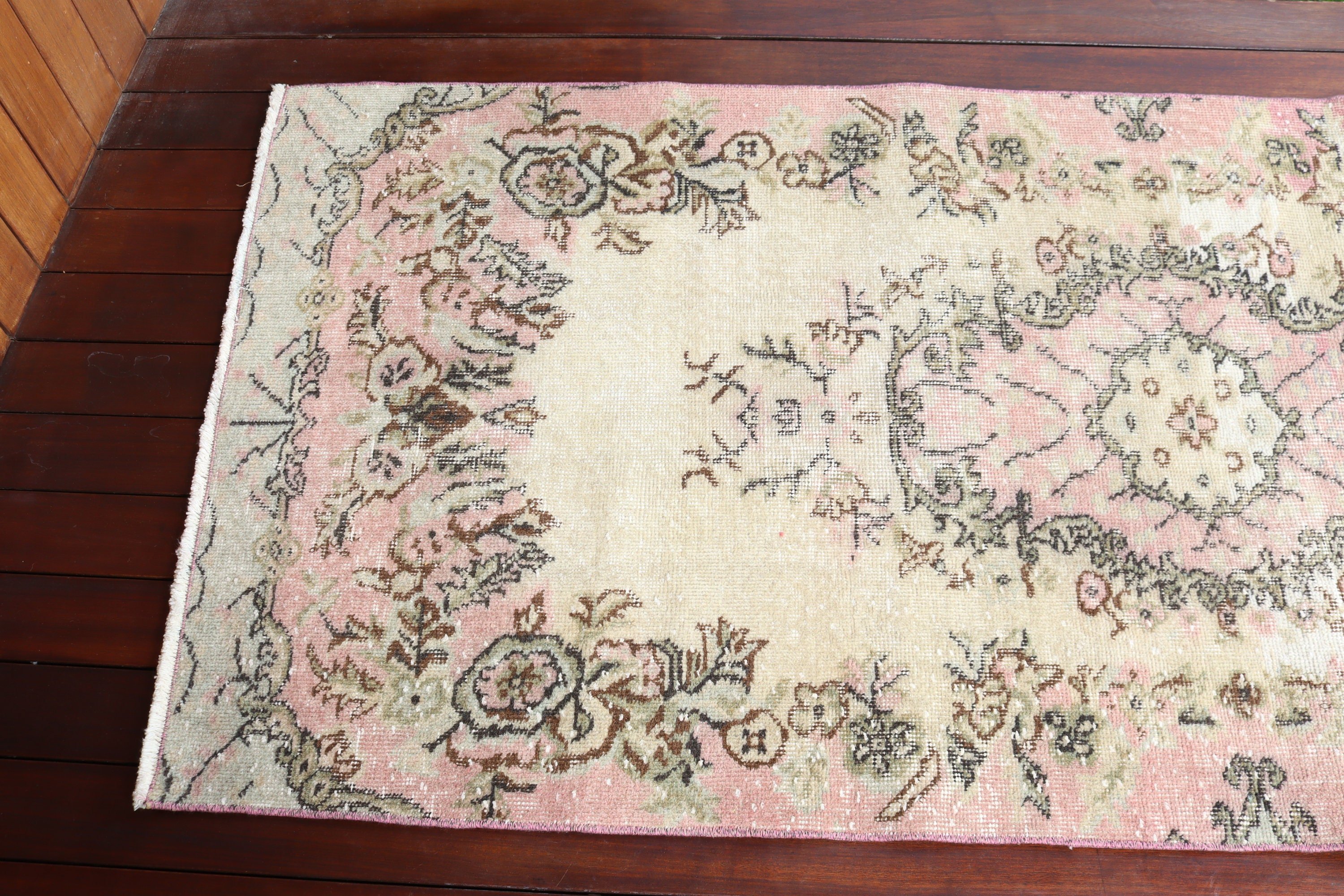 Türk Halıları, Oushak Halısı, Vurgulu Halılar, Mutfak Halısı, Bej Nötr Halılar, 2,9x7,2 ft Vurgulu Halılar, Yer Halıları, Vintage Halı, Yatak Odası Halısı