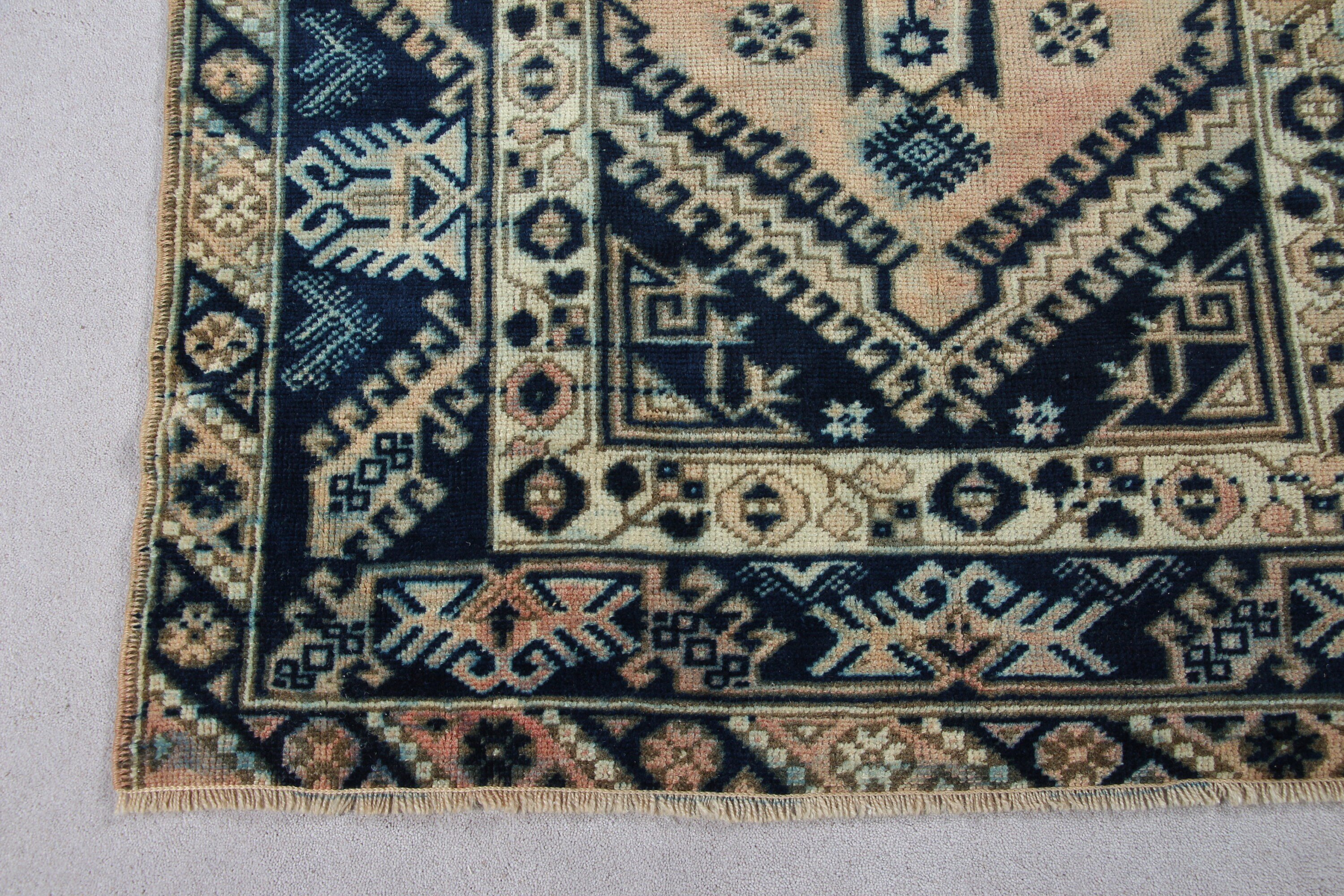 Rugs for Floor, Blue Oushak Rugs, 3.9x6.4 ft Area Rugs, Nursery Rug, Moroccan Rug, Living Room Rugs, Floor Rug, Vintage Rugs, Turkish Rug