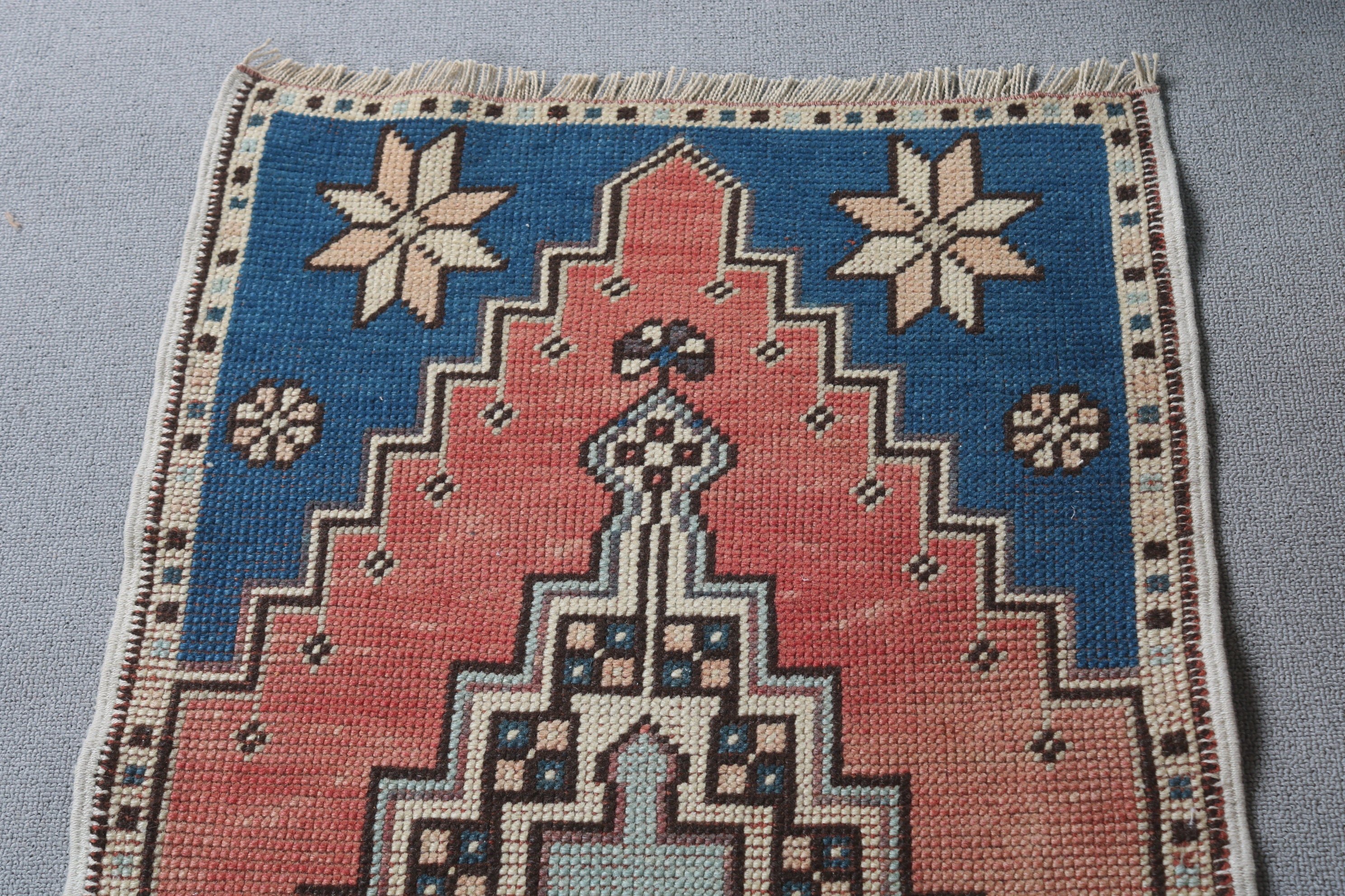 Duvara Asılı Halı, Kırmızı Oryantal Halı, Yer Halıları, Antika Halı, Vintage Halı, 1.8x3.5 ft Küçük Halı, Giriş Kilimleri, Kapı Paspas Halıları, Türk Halısı