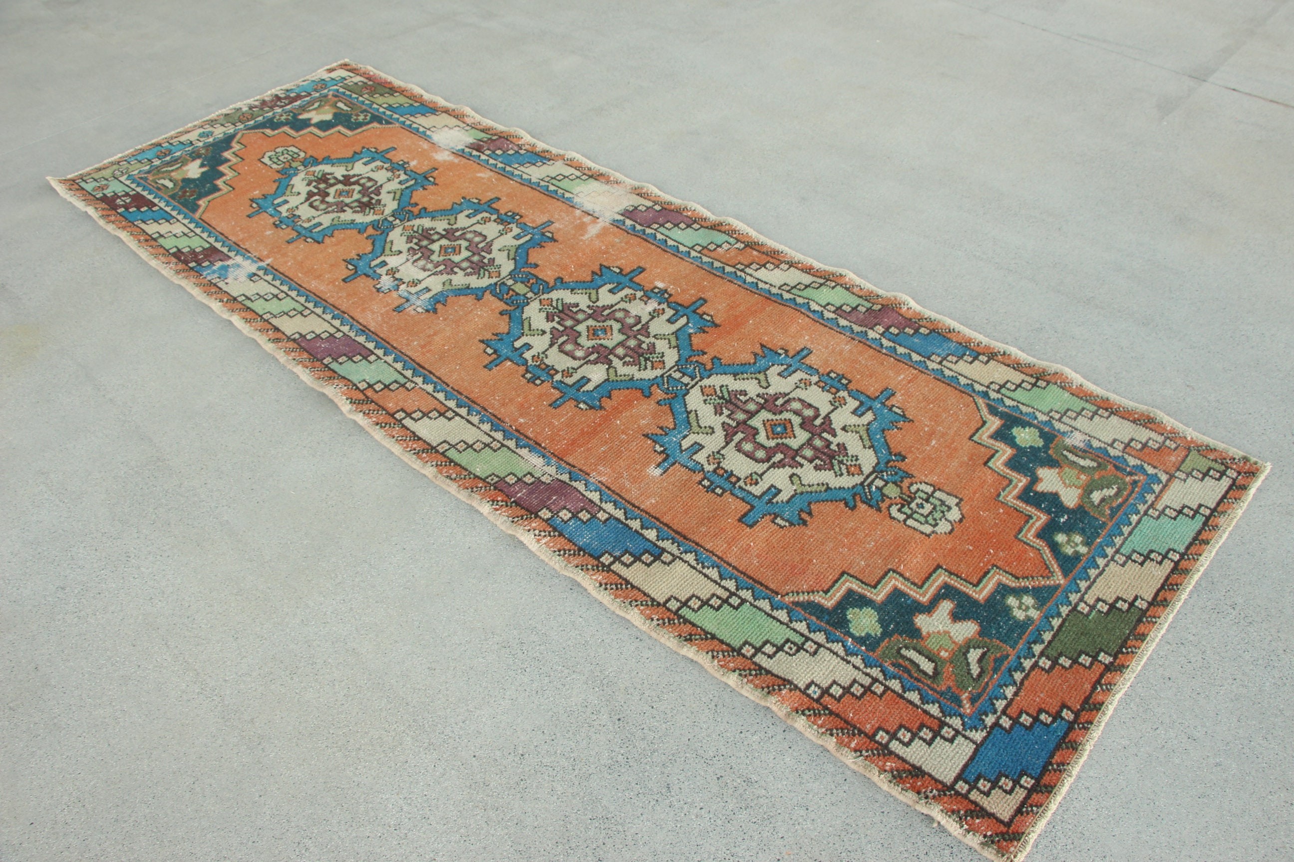 Koridor Halıları, Havalı Halılar, Vintage Halılar, Dış Mekan Halıları, Türk Halıları, El Dokuma Halıları, 3,1x9 ft Runner Halıları, Mavi Nötr Halı, Merdiven Halıları