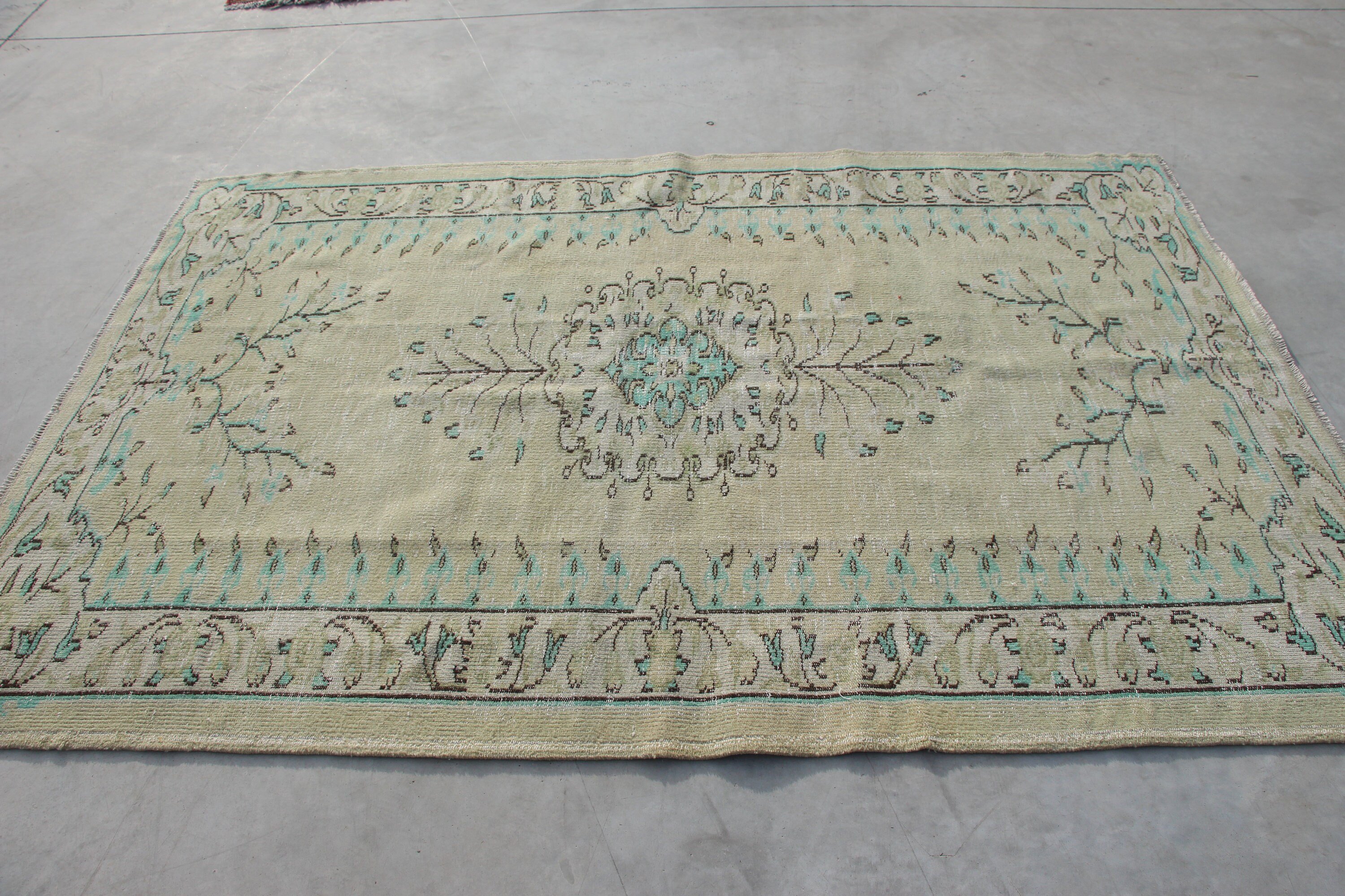 Anadolu Halıları, İç Mekan Halıları, Yurt Halısı, 5.2x7.6 ft Alan Halısı, Eski Halı, Vintage Halı, Yer Halıları, Bej Yatak Odası Halısı, Alan Halıları, Türk Halısı