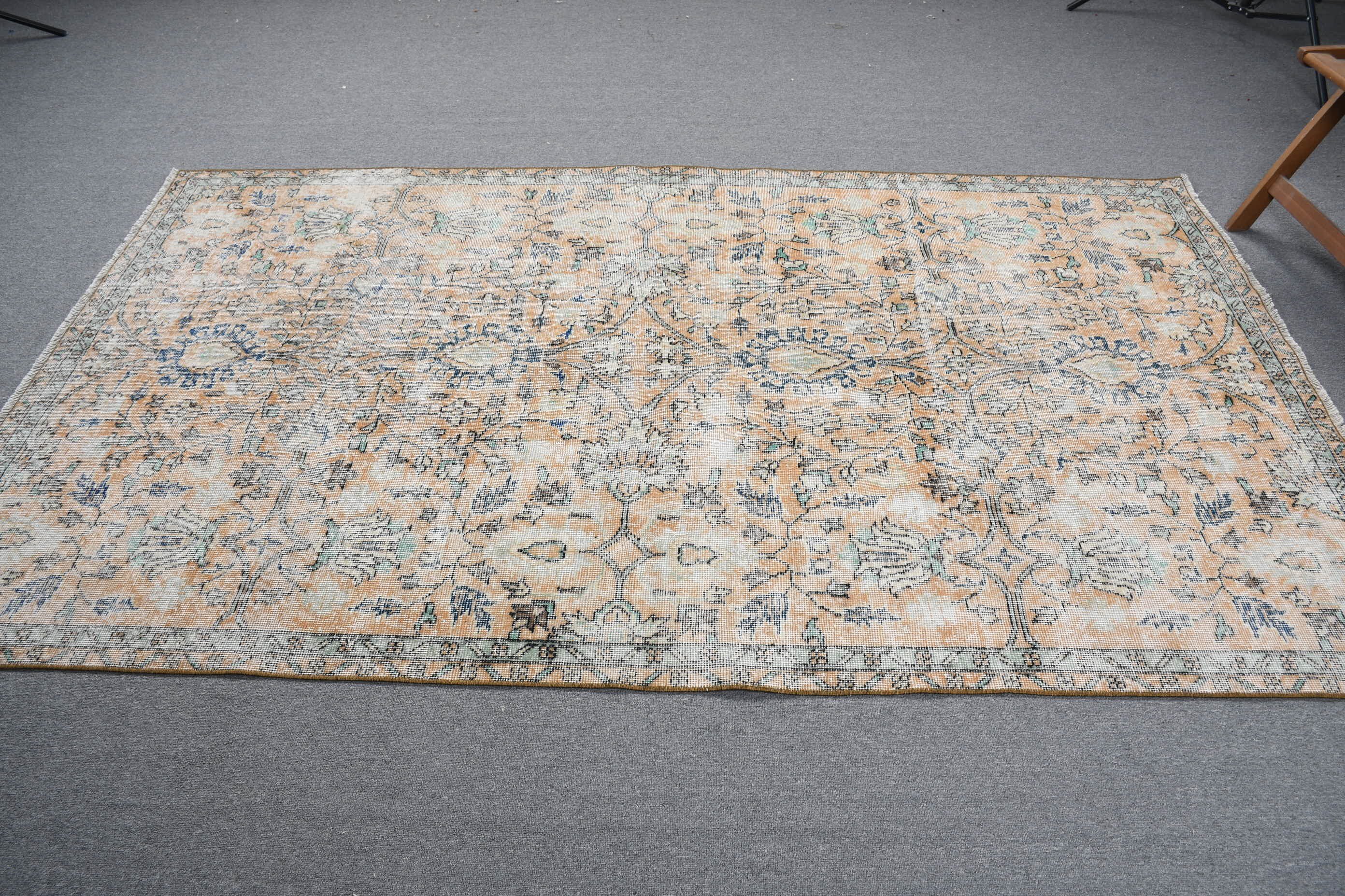 Yatak Odası Halıları, Türk Halıları, Fas Halıları, 4,9x8,4 ft Büyük Halılar, Vintage Halı, Turuncu Yatak Odası Halısı, Mutfak Halıları, Oturma Odası Halısı