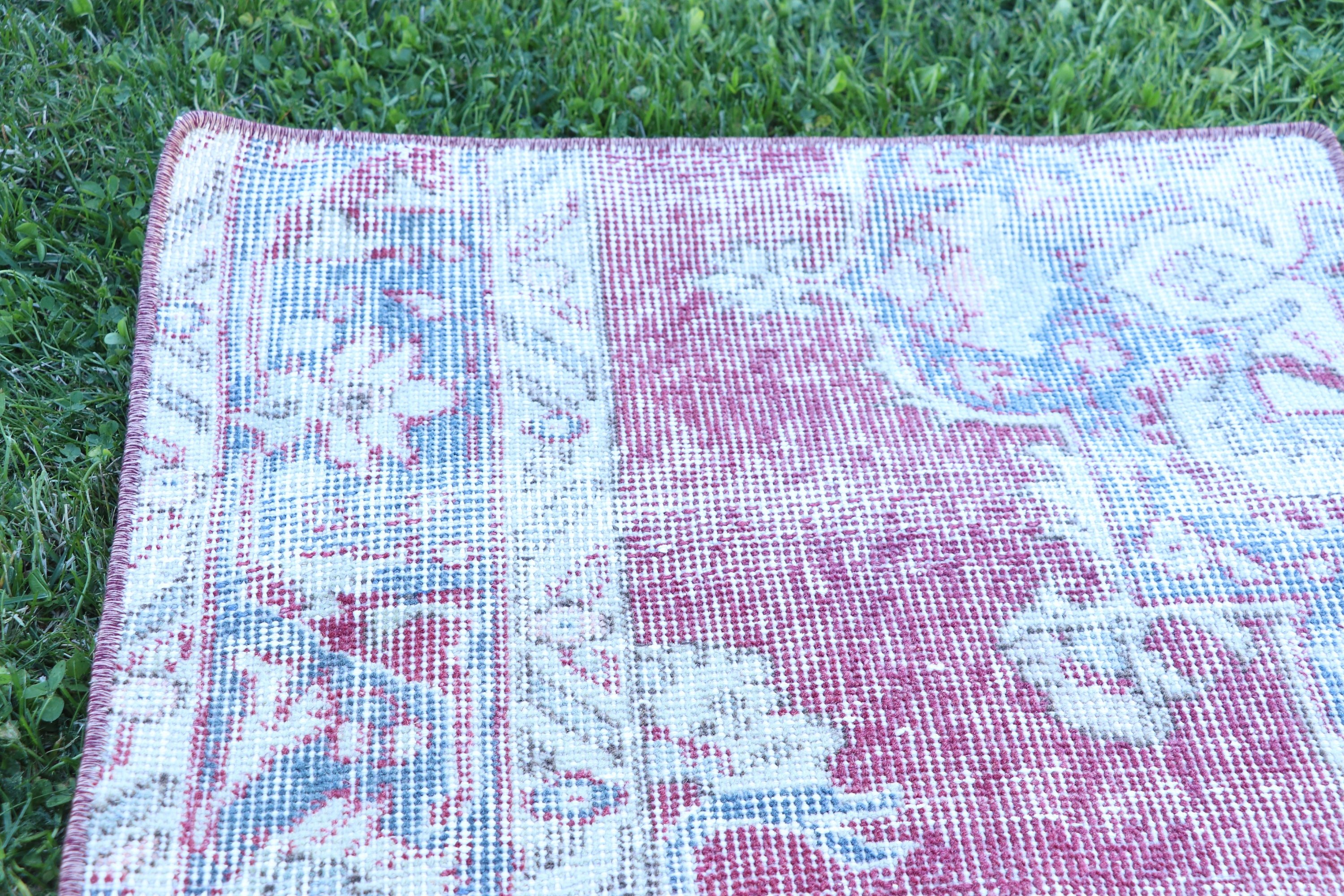 Antique Rug, 1.7x2.6 ft Small Rugs, Purple Wool Rug, Rugs for Bathroom, Bedroom Rug, Floor Rug, Turkish Rug, Nursery Rugs, Vintage Rug