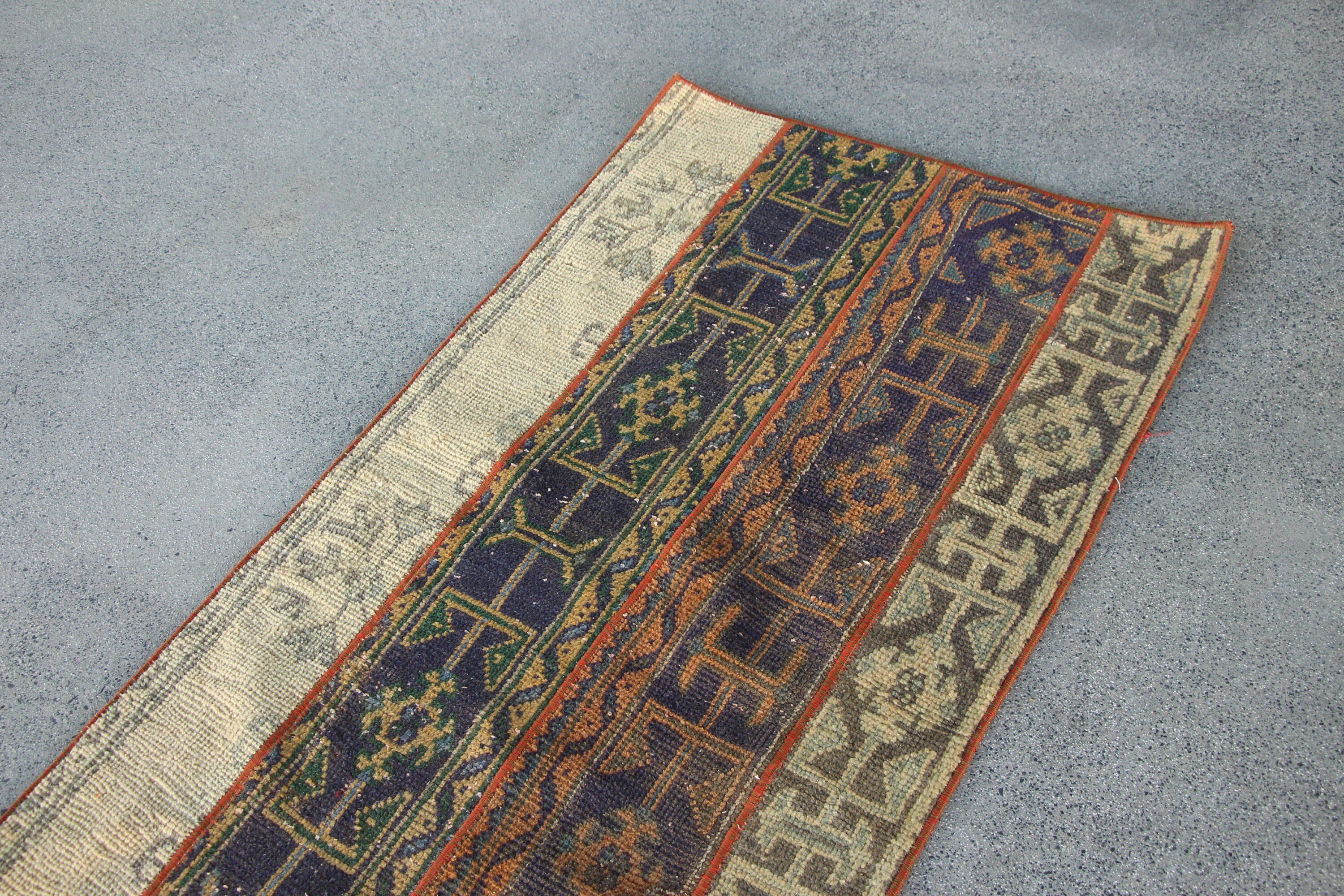 Çocuk Halısı, Vintage Halılar, Ev Dekorasyonu Halıları, Mavi Oryantal Halılar, Organik Halı, Yün Halı, Türk Halıları, Araba Paspas Halısı, 2,5x4,6 ft Küçük Halı