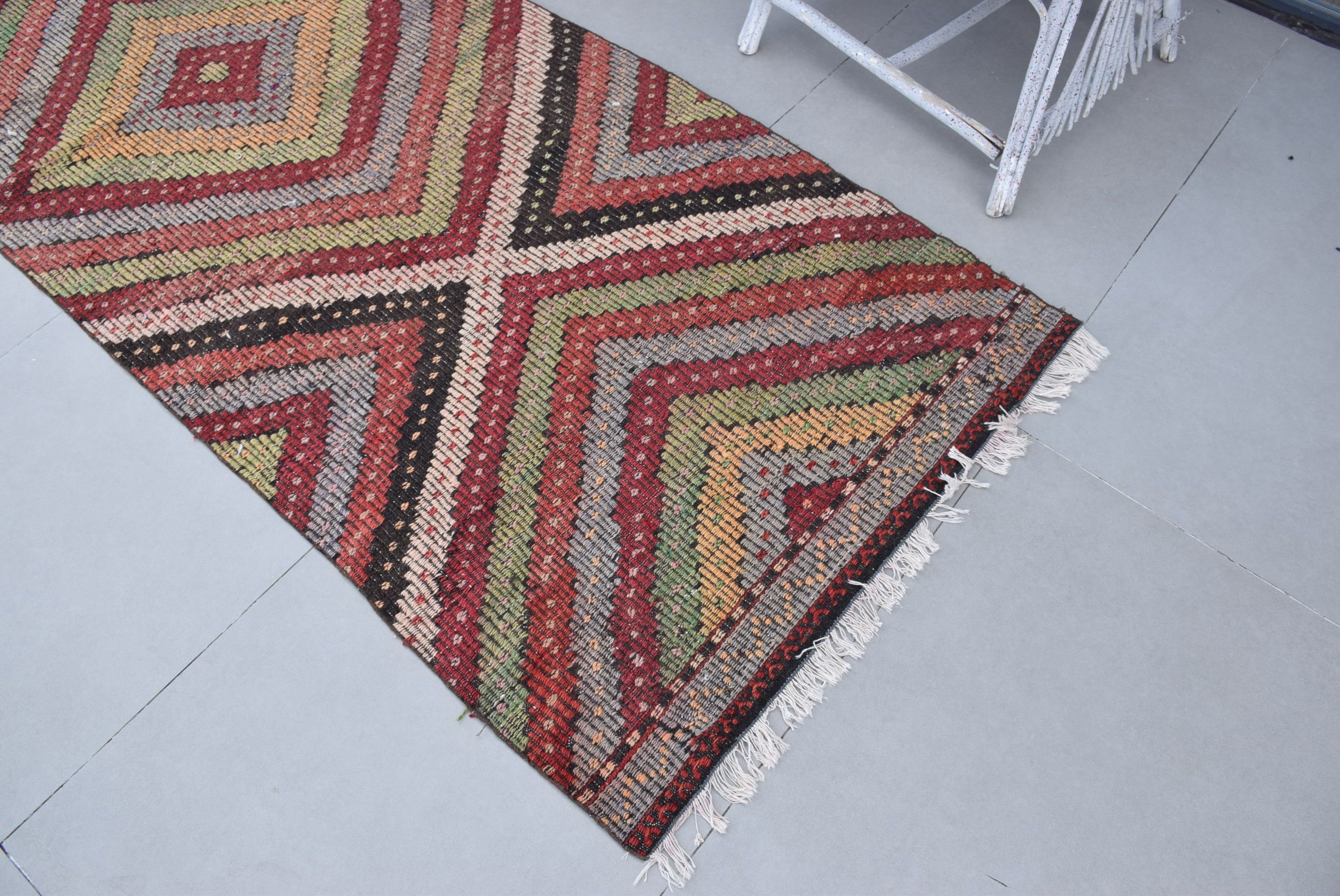 Türk Halısı, Kilim, Yer Halısı, Merdiven Halıları, Koşucu Halıları, Vintage Halılar, 3.1x9.9 ft Koşucu Halıları, Gökkuşağı Fas Halısı