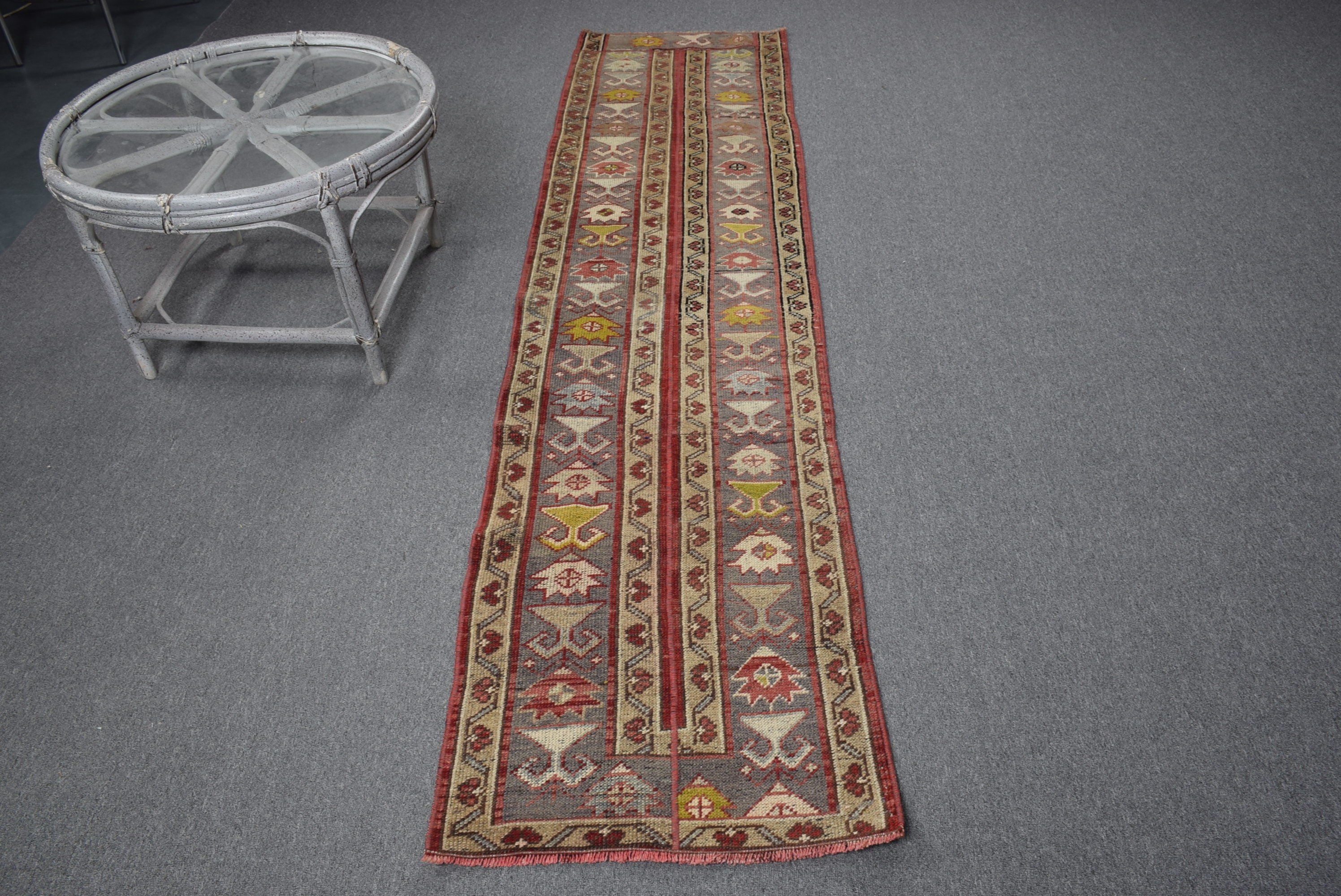 Vintage Rug, Kitchen Rug, Red  2x8.2 ft Runner Rugs, Rugs for Runner, Turkish Rugs, Cool Rug, Corridor Rug, Hallway Rug