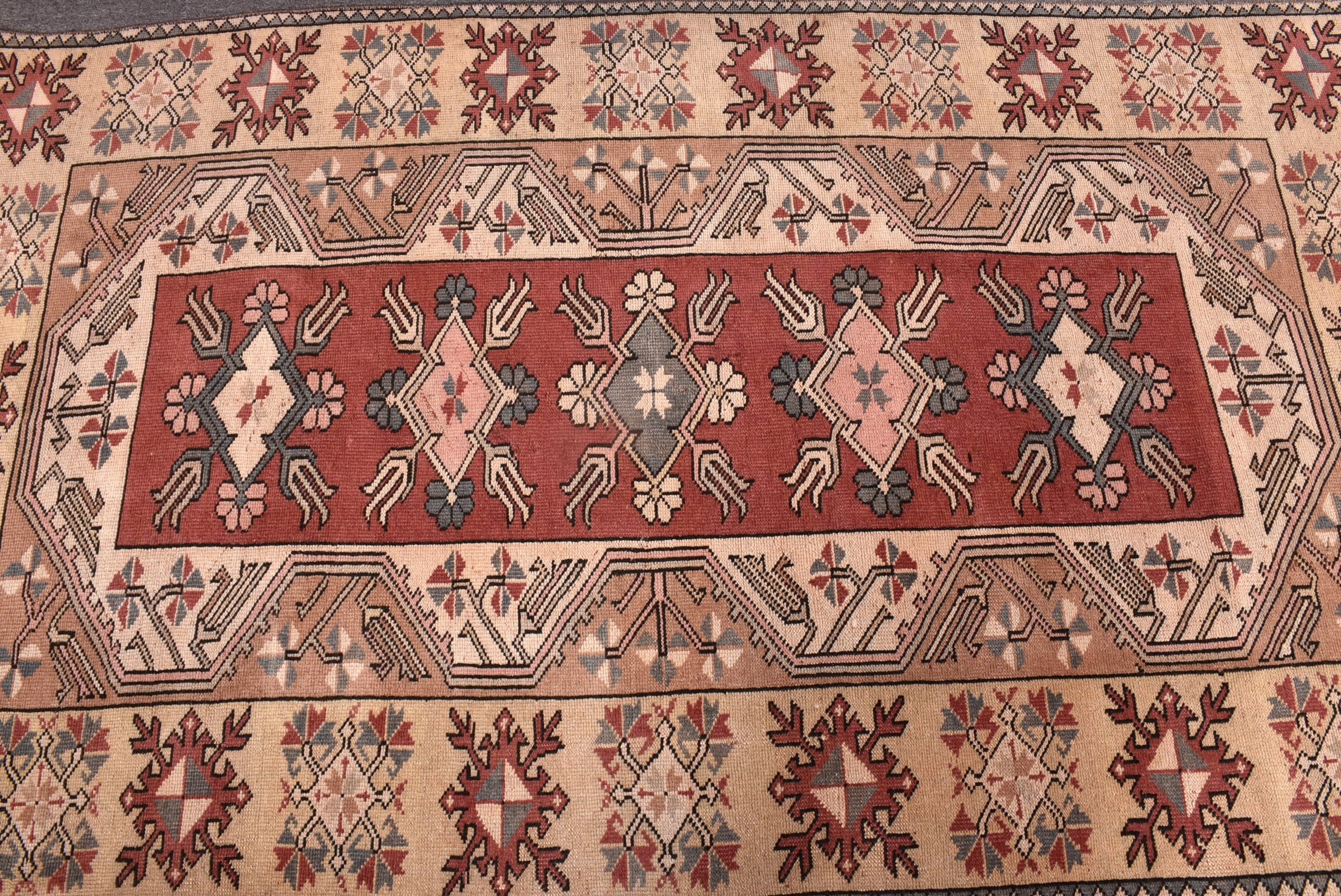 Yemek Odası Halıları, Yer Halısı, Mutfak Halısı, Türk Halısı, Vintage Halılar, Bej Modern Halı, El Dokuma Halı, Tribal Halı, 3,9x6,6 ft Alan Halıları