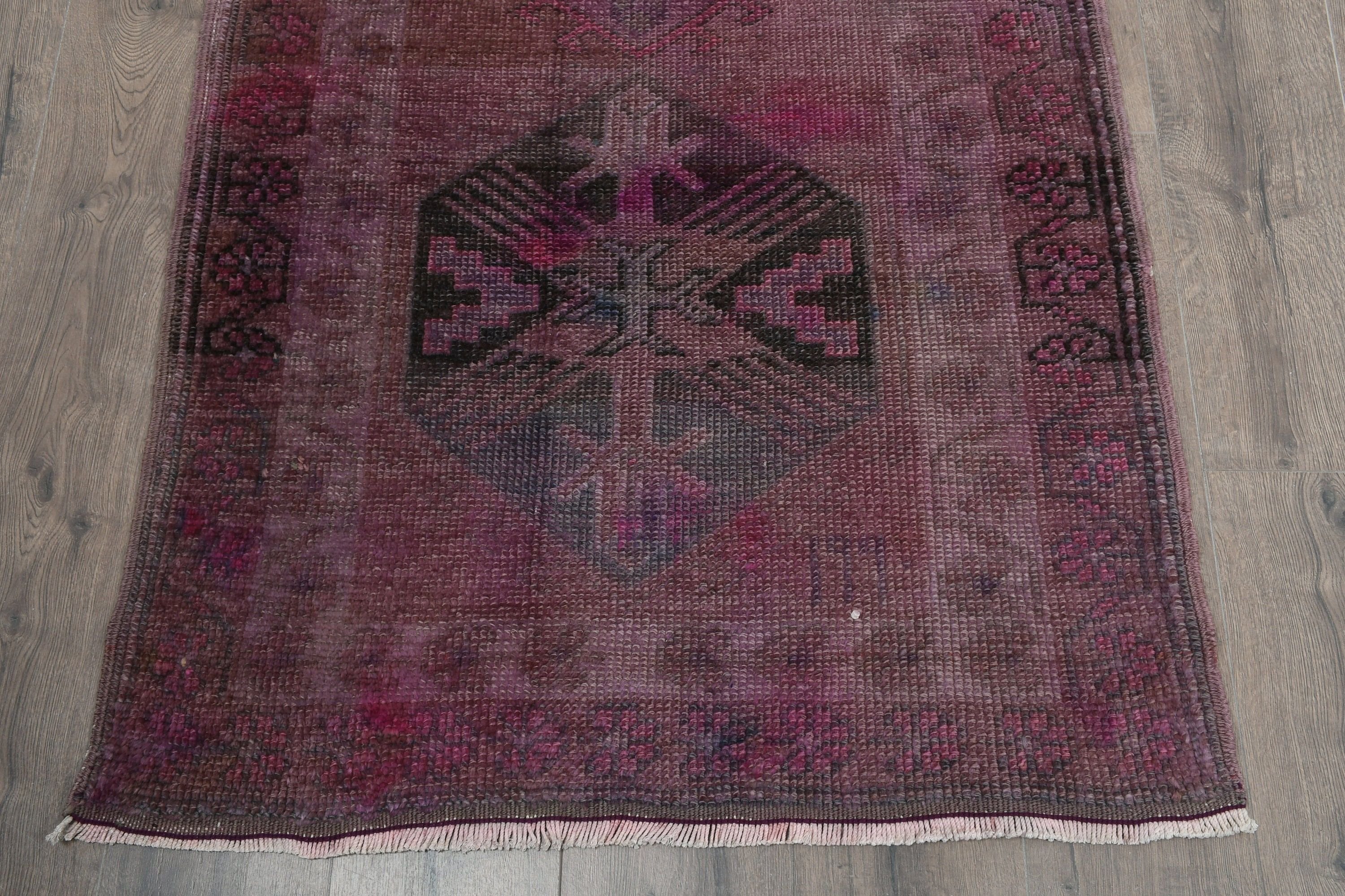 Anatolian Rug, Corridor Rug, Turkish Rug, 3.1x11.1 ft Runner Rug, Rugs for Runner, Wool Rug, Pink Oushak Rug, Hand Knotted Rug, Vintage Rug