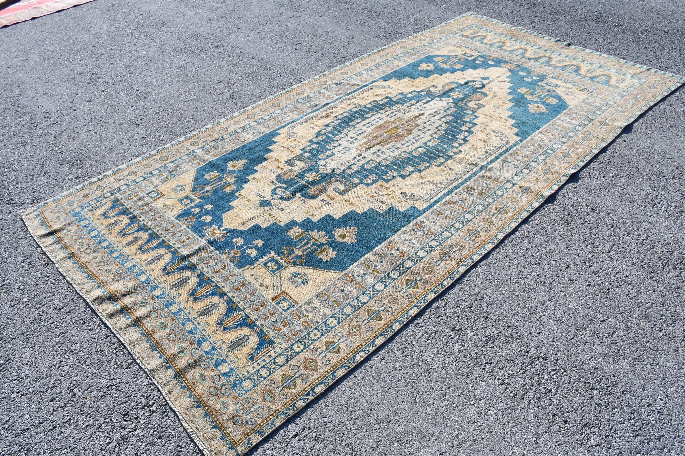 Vintage Halılar, Yemek Odası Halısı, Yer Halıları, Oturma Odası Halısı, Ev Dekor Halısı, Türk Halısı, Türkiye Halısı, 5.4x11 ft Büyük Halılar, Mavi Zemin Halısı