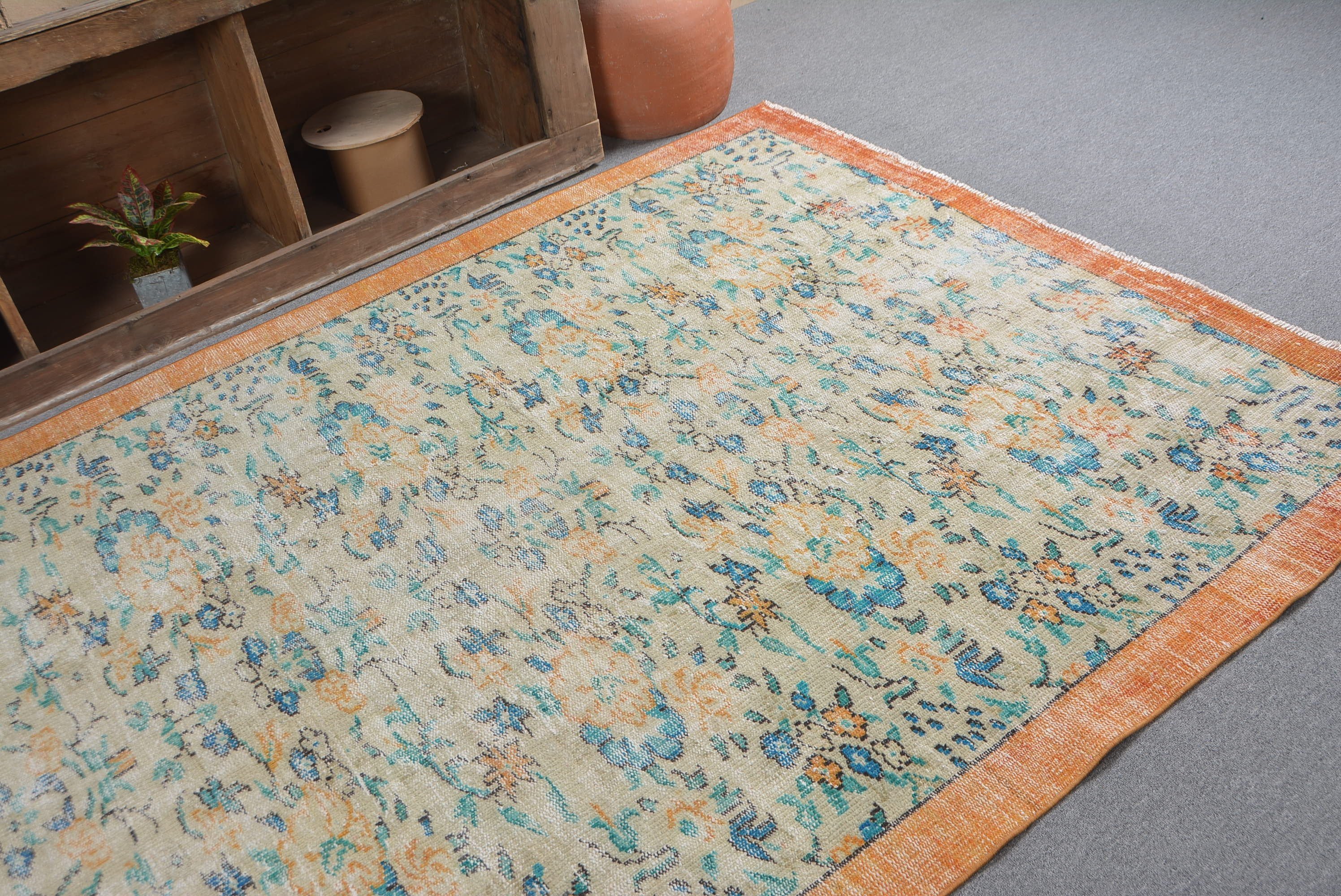 Large Vintage Rug Rugs, Rugs for Salon, Cool Rug, Salon Rug, Moroccan Rug, 5.9x8.7 ft Large Rug, Vintage Rug, Bedroom Rug, Turkish Rug