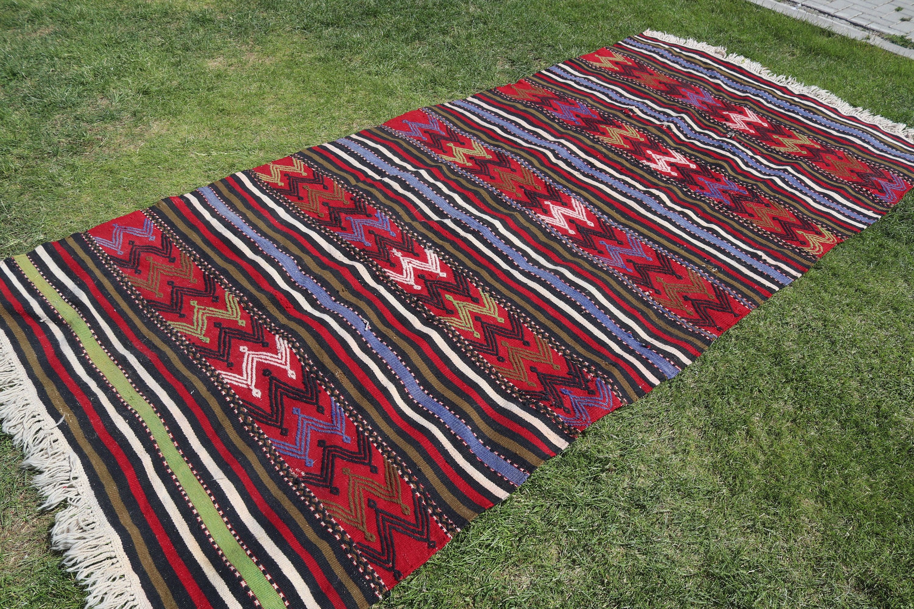 Vintage Halılar, Salon Halıları, Boho Halısı, Kilim, Türk Halıları, 4,8x11,4 ft Büyük Halı, Kırmızı Modern Halı, Mutfak Halısı, Ofis Halıları, Büyük Oushak Halıları