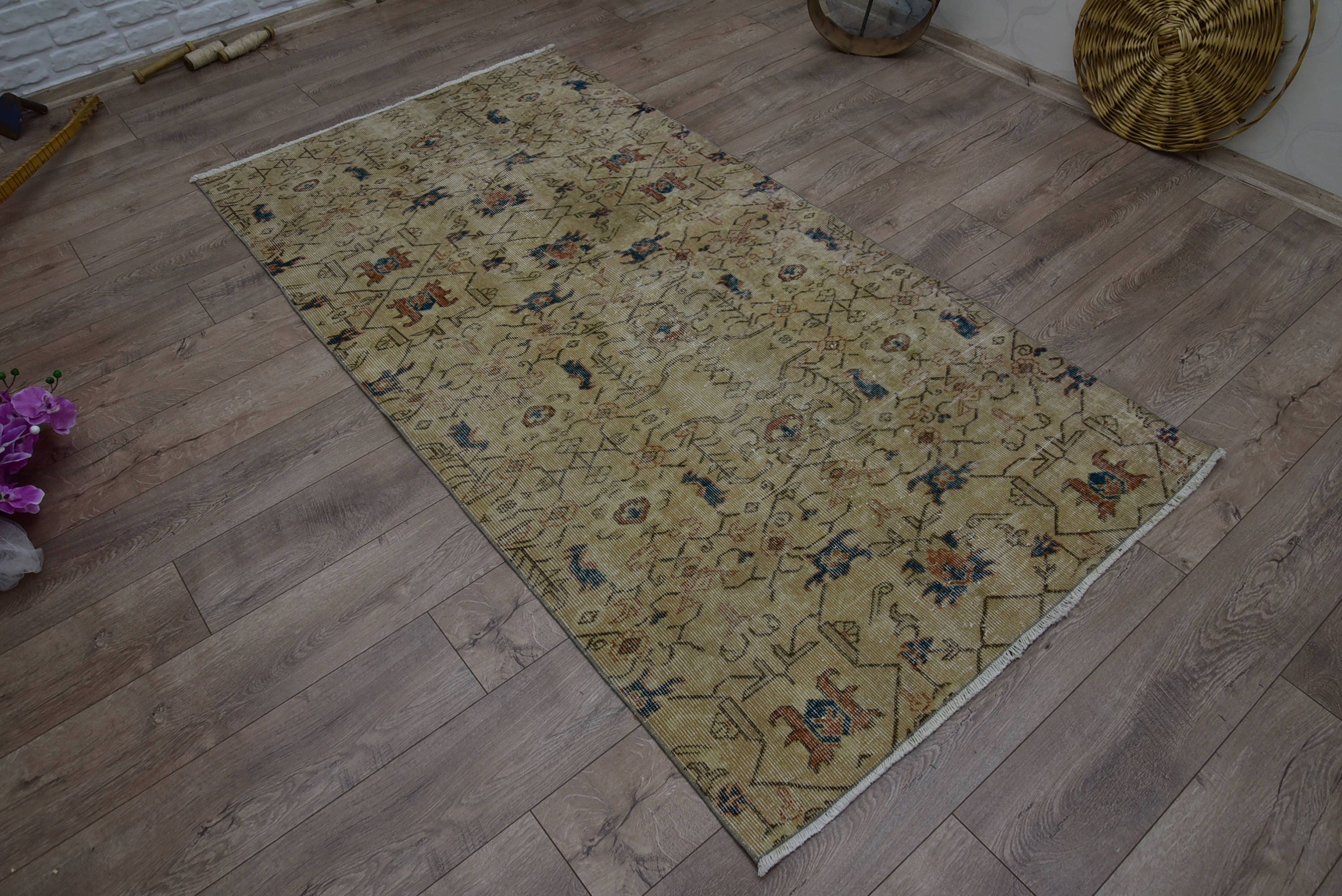 Living Room Rug, 3.7x7.2 ft Area Rug, Decorative Rug, Oriental Rug, Turkish Rug, Rugs for Bedroom, Nursery Rugs, Kitchen Rugs, Vintage Rug