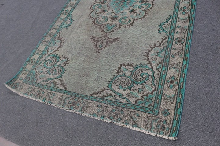 Vintage Rugs, 5.3x9 ft Large Rug, Old Rug, Turkish Rug, Green Bedroom Rug, Cool Rug, Dining Room Rug, Turkey Rugs, Salon Rug