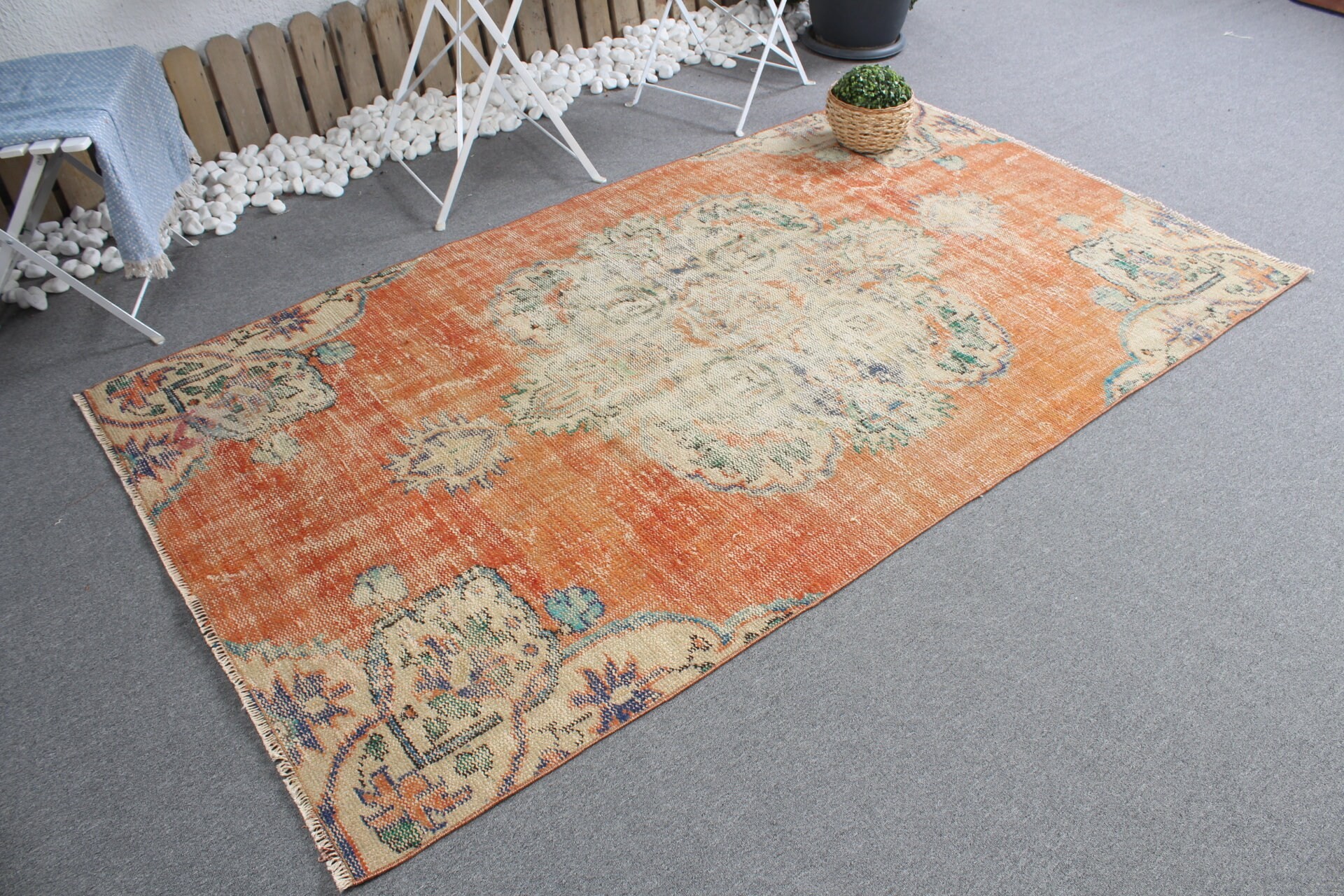 Cool Rug, Old Rug, Bedroom Rug, Vintage Rug, Turkish Rug, Living Room Rugs, Rugs for Area, Red Floor Rugs, Kitchen Rug, 4.3x7.5 ft Area Rug