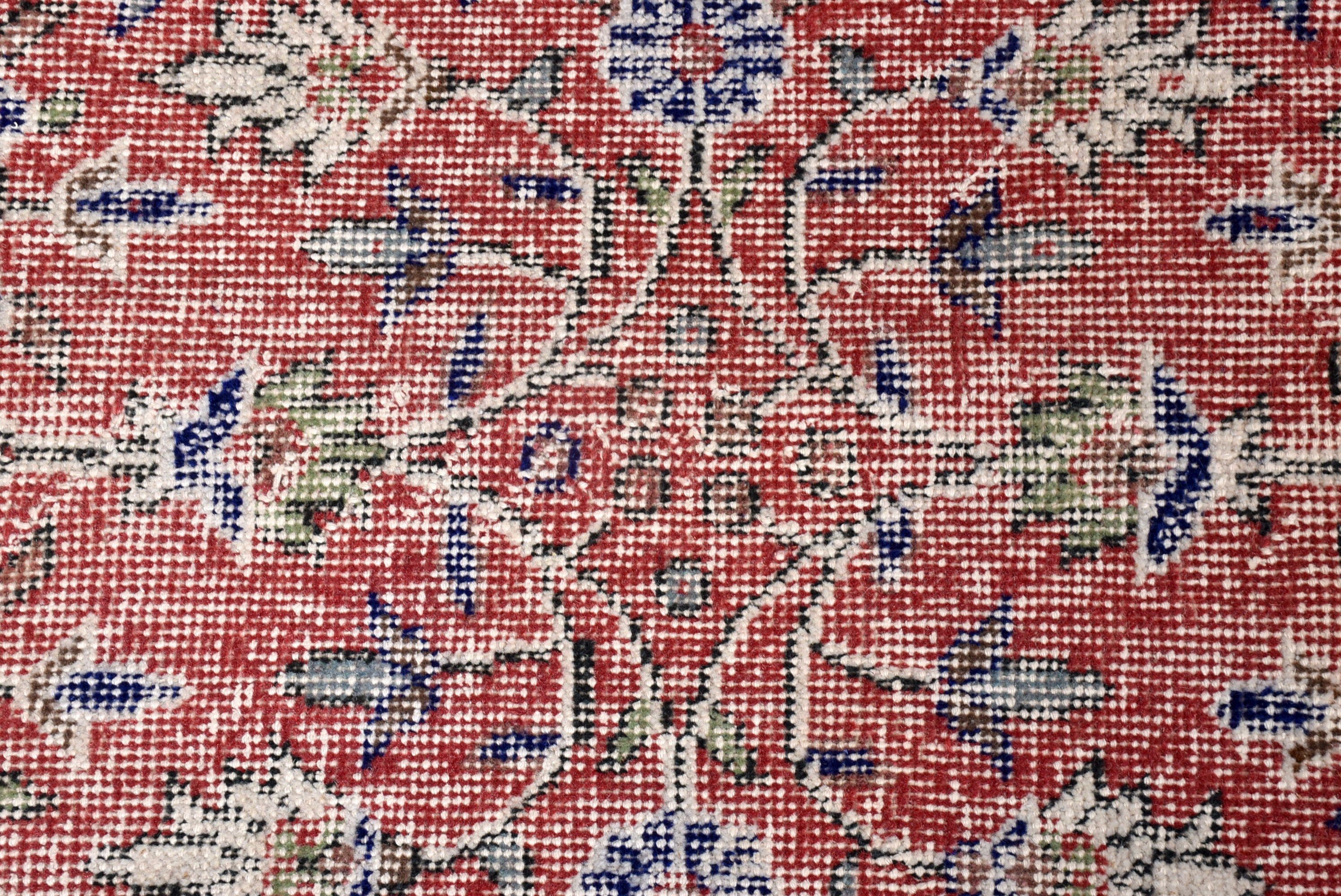 Kitchen Rugs, Red Handwoven Rug, Luxury Rugs, Vintage Rugs, Neutral Rug, 3.8x6.7 ft Area Rugs, Dining Room Rugs, Turkish Rugs, Cool Rug