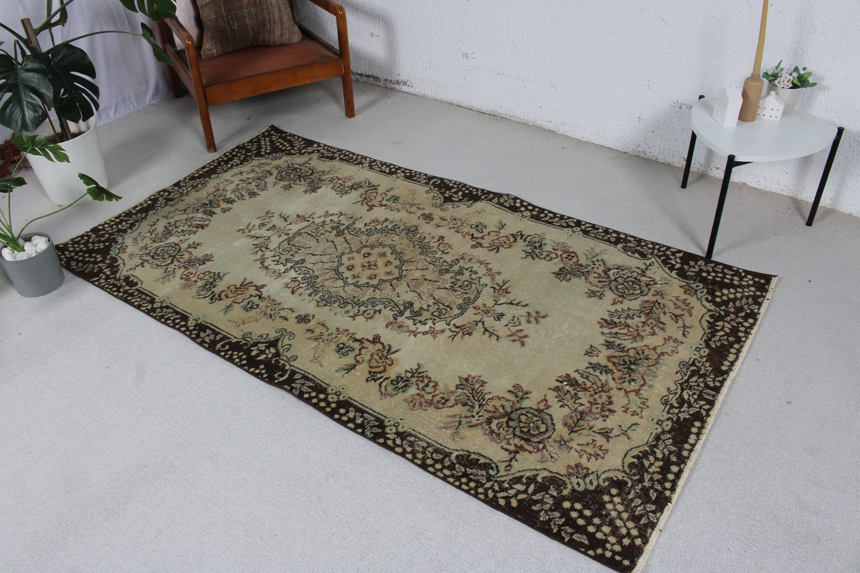 Türk Halıları, Yemek Odası Halıları, Lüks Halı, Vintage Halılar, 3,8x6,8 ft Alan Halıları, Aztek Halısı, Oushak Halısı, Boho Bölge Halıları, Bej Anadolu Halısı