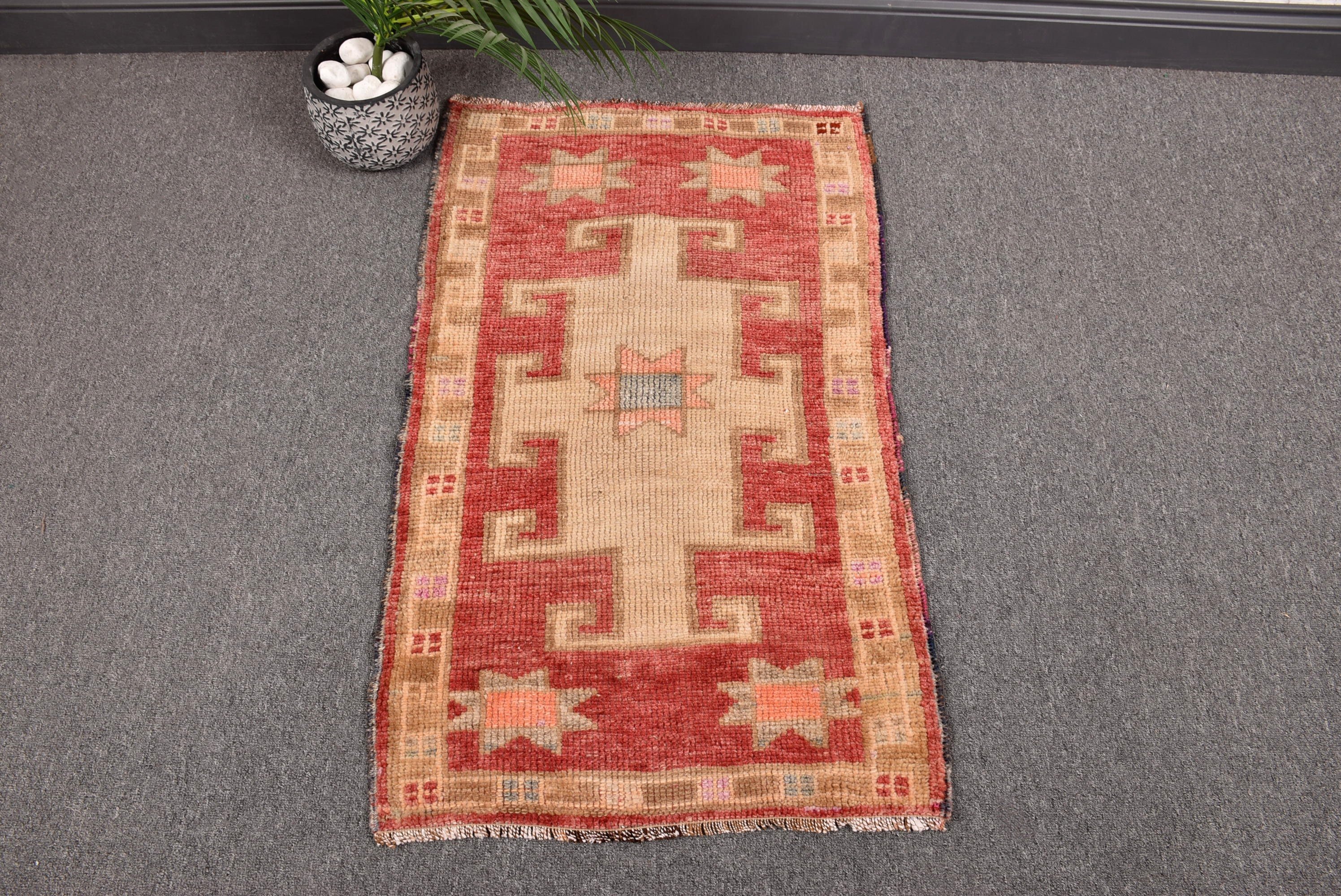 Oriental Rug, Small Vintage Rug, Small Boho Rug, Beige Floor Rugs, Luxury Rugs, Bedroom Rugs, 1.8x3 ft Small Rug, Turkish Rugs, Vintage Rug