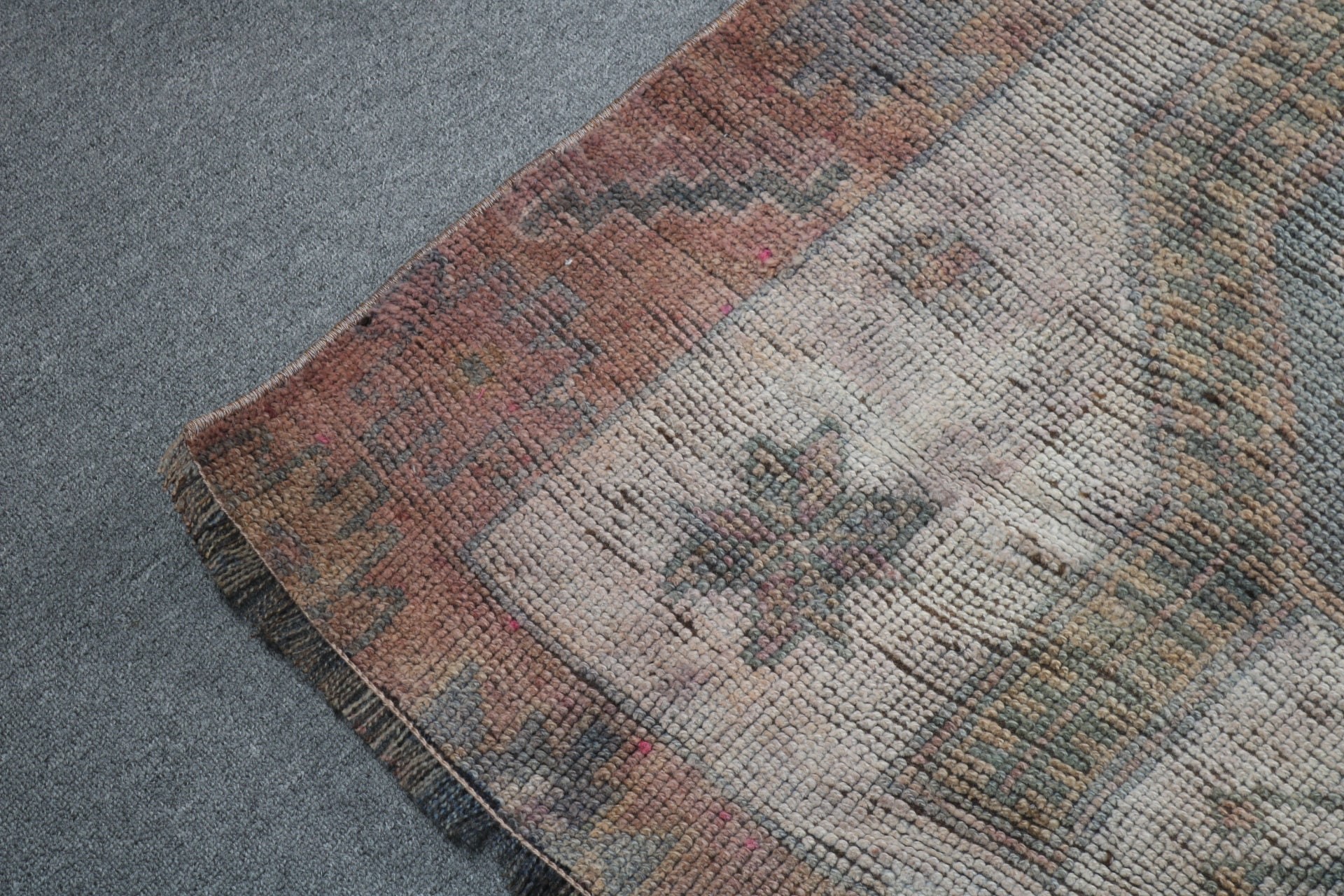 Bej Anadolu Halıları, Anadolu Halıları, 3.8x11.6 ft Runner Halıları, Koridor Halıları, Vintage Halı, Beni Ourain Runner Halısı, Oryantal Halı, Türk Halısı