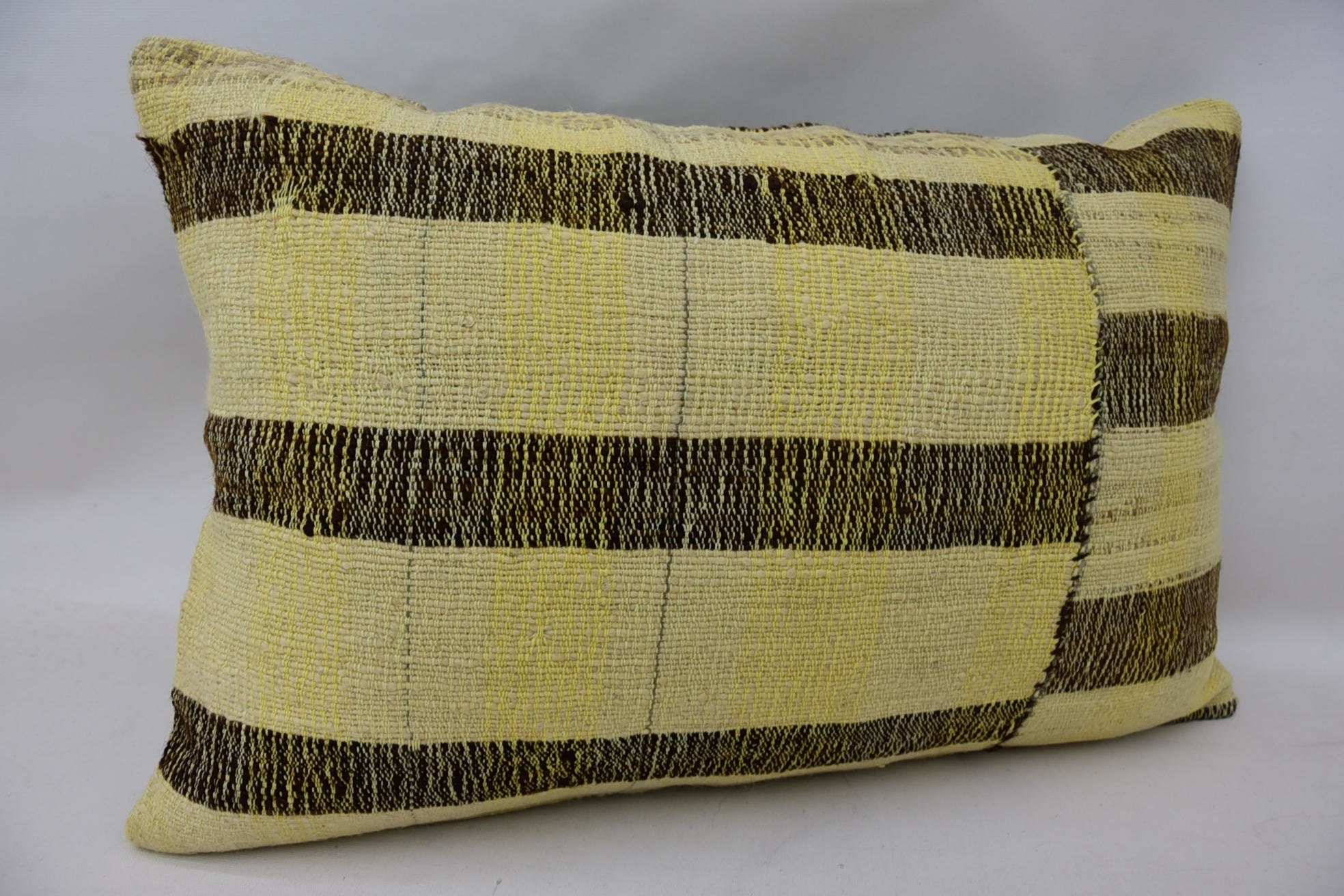 Gift Pillow, Pet Pillow Case, Sofa Bolster Pillow Cover, Turkish Kilim Pillow, 16"x24" Beige Pillow Cover, Boho Pillow Sham Cover