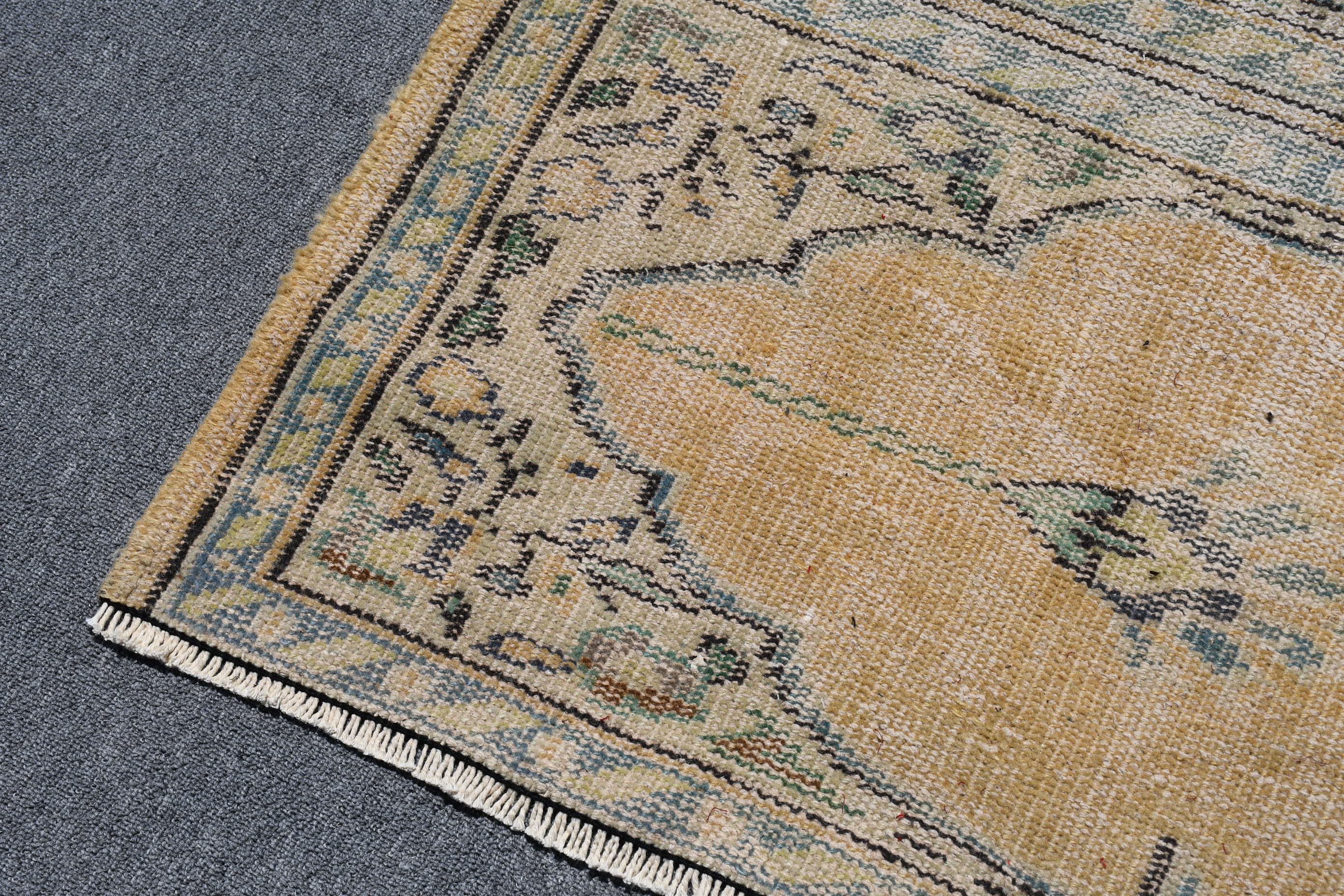 Soluk Halı, Oryantal Halı, Bej Yatak Odası Halısı, Türk Halısı, Oturma Odası Halıları, Oushak Halıları, 4x8,5 ft Alan Halısı, Oturma Odası Halısı, Vintage Halılar