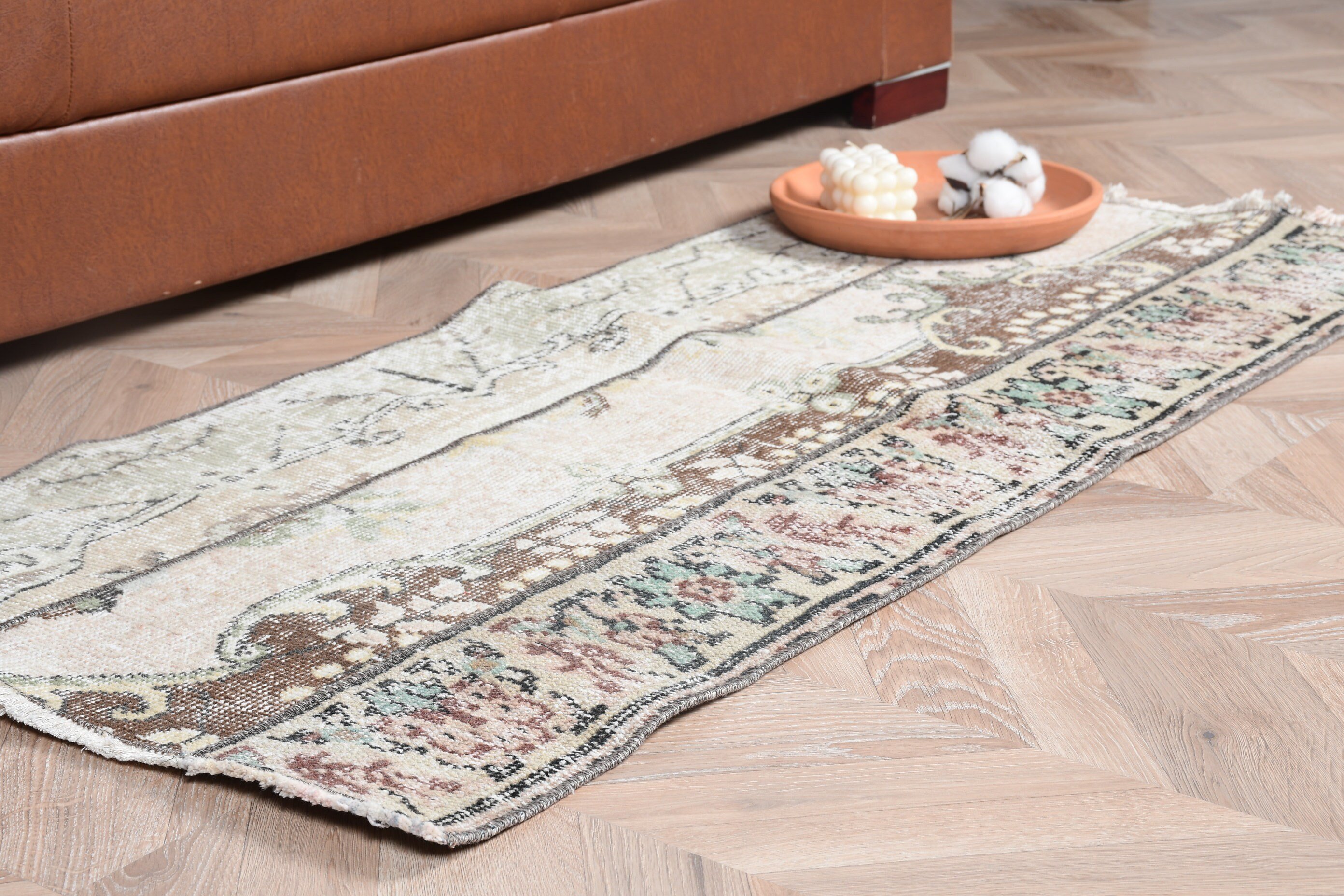 Home Decor Rugs, Beige Kitchen Rug, Bath Rug, Car Mat Rug, Moroccan Rugs, Turkish Rug, Rugs for Bedroom, Vintage Rug, 2x4.4 ft Small Rugs