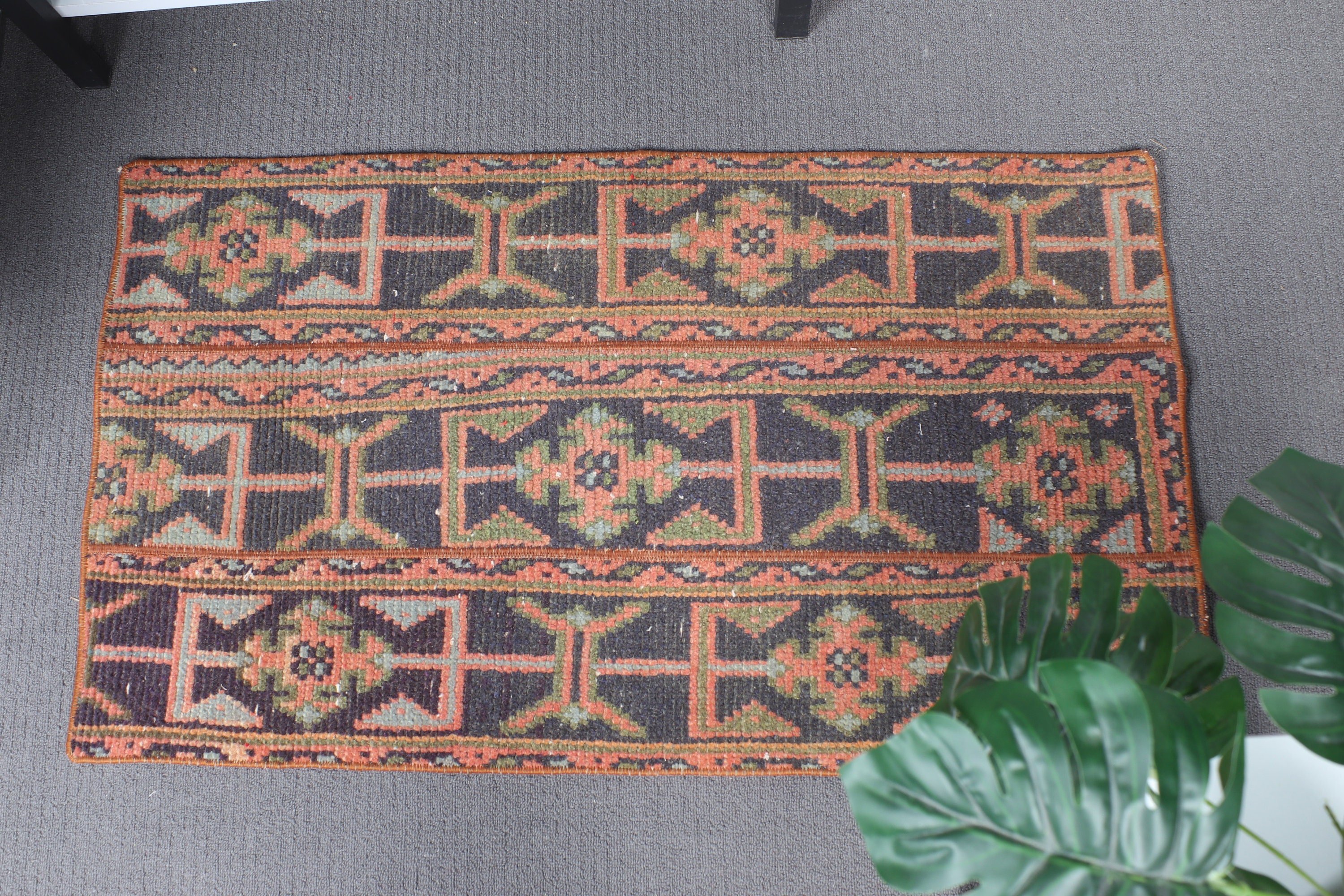 Vintage Rugs, Anatolian Rugs, Boho Rugs, Turkish Rugs, Car Mat Rugs, Brown Oushak Rug, 1.8x3.2 ft Small Rug, Small Area Rug