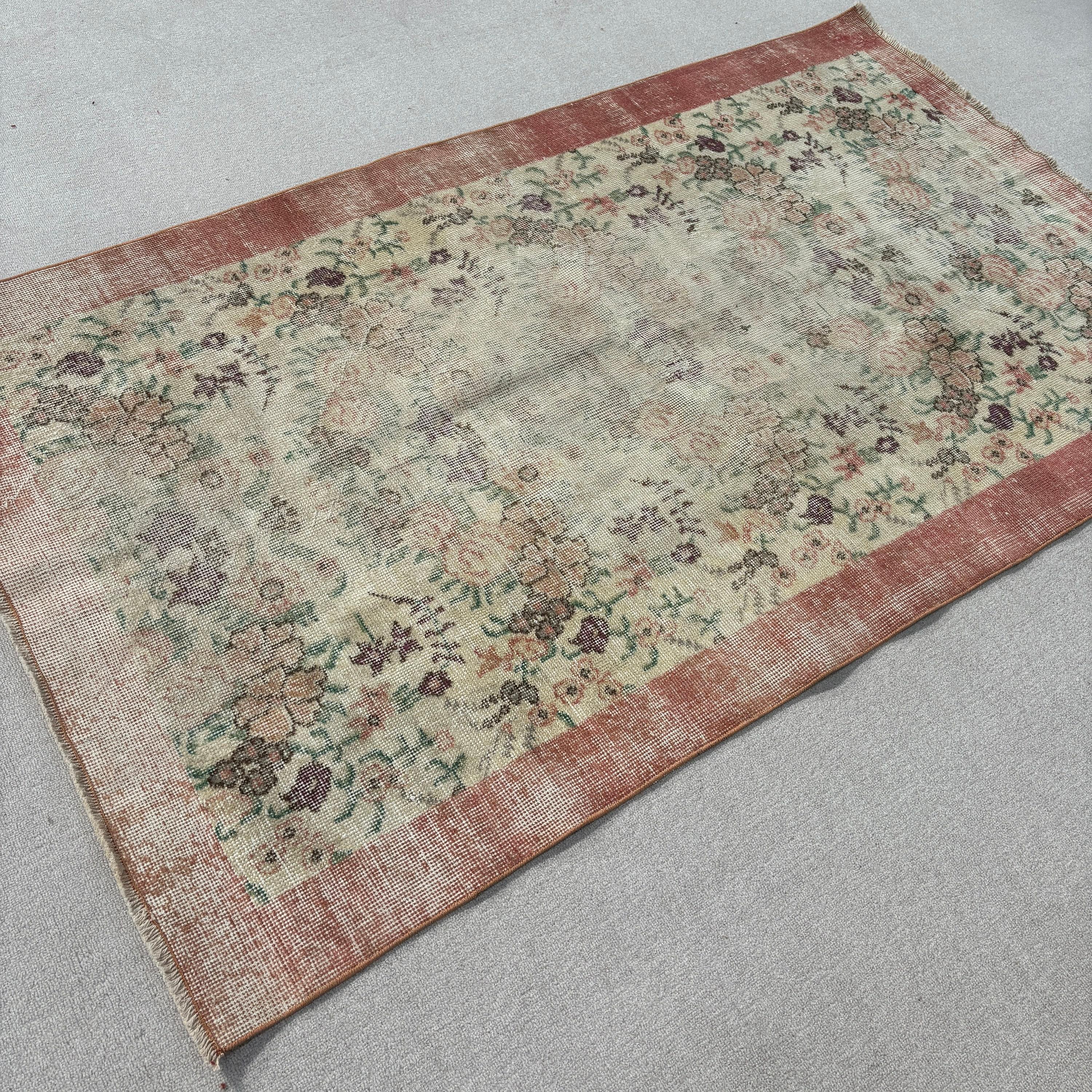 Vintage Halılar, El Dokuma Halılar, Antika Halı, Boho Bölge Halısı, Bej Anadolu Halıları, Oturma Odası Halıları, 3.8x6.4 ft Alan Halısı, Türk Halıları