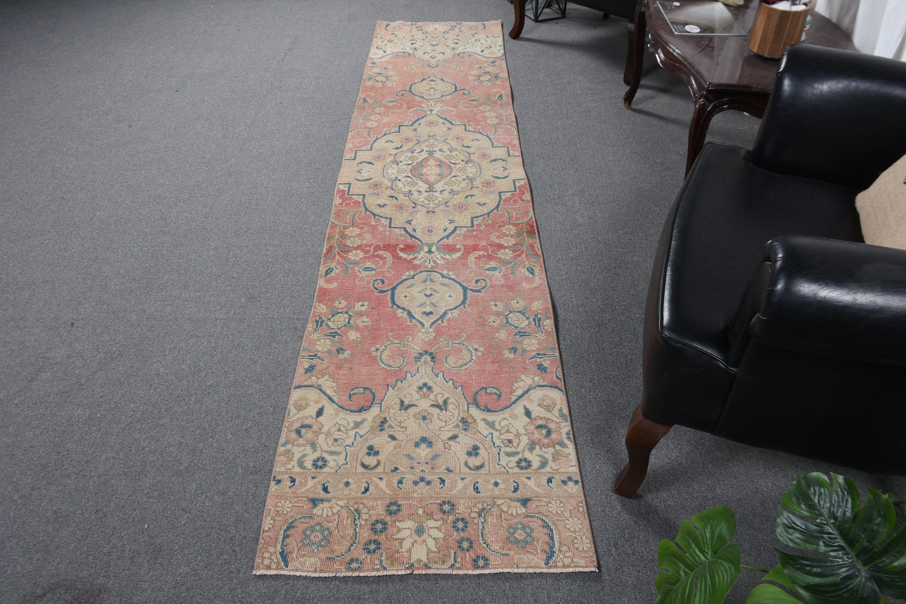 Vintage Halılar, Kırmızı Fas Halıları, 2.1x9.4 ft Runner Halıları, Türk Halısı, Anadolu Halısı, Beni Ourain Runner Halısı, Yer Halıları