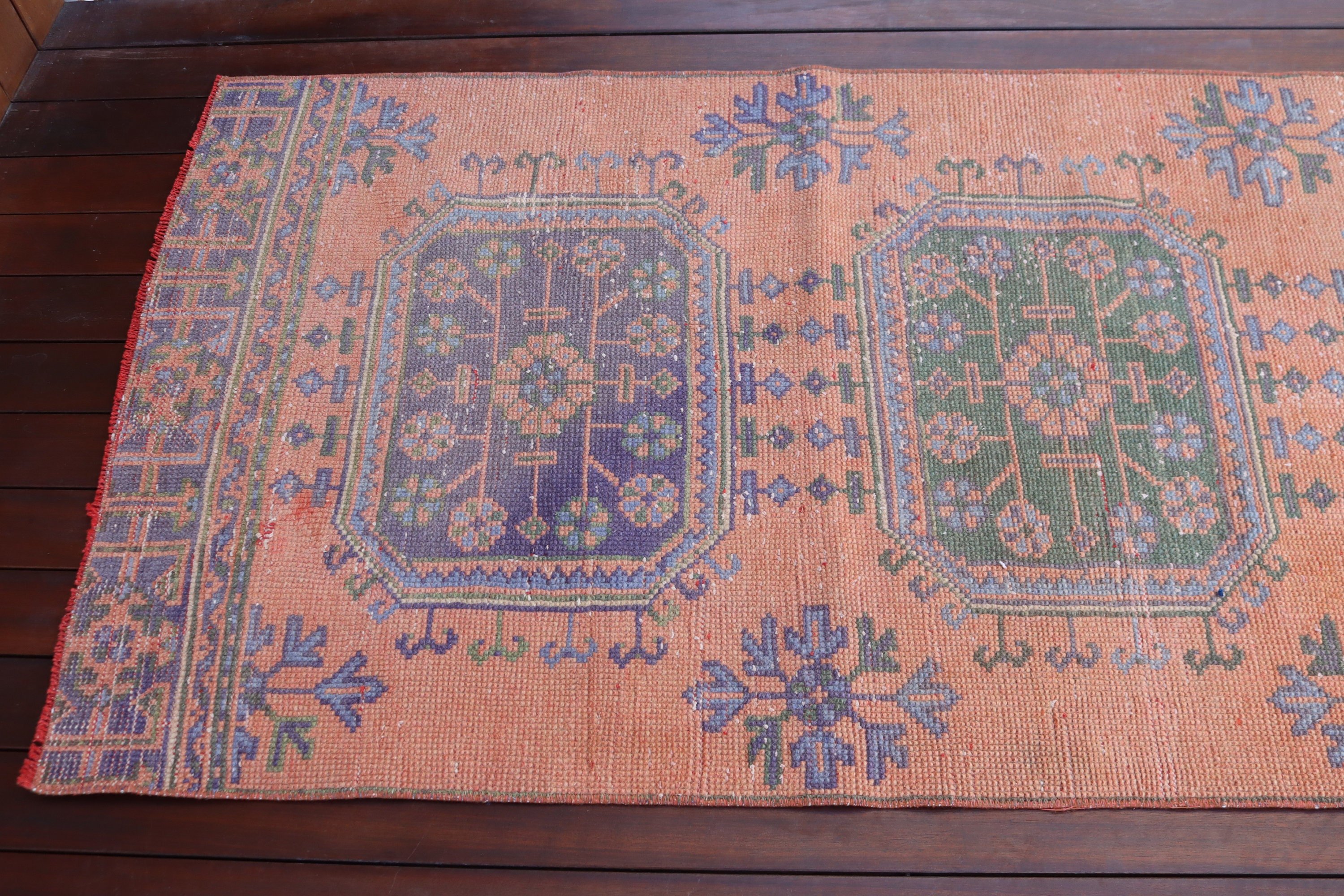 Kitchen Rug, Corridor Rugs, Turkish Rugs, 2.9x9.9 ft Runner Rug, Statement Rugs, Aztec Rugs, Floor Rugs, Orange Anatolian Rugs, Vintage Rug