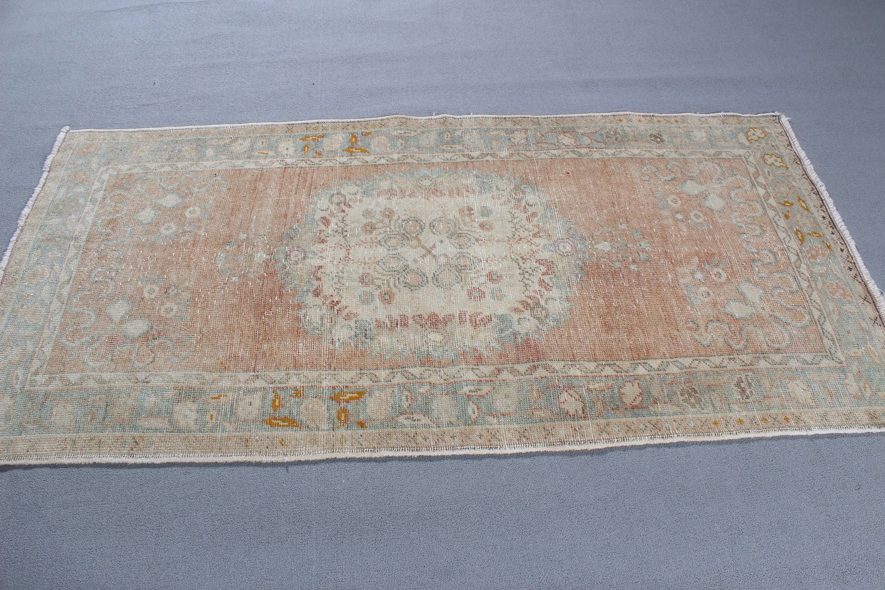 Vintage Rug, Boho Accent Rug, Bedroom Rugs, Turkish Rugs, 3.1x6.4 ft Accent Rug, Bronze Home Decor Rug, Neutral Rug