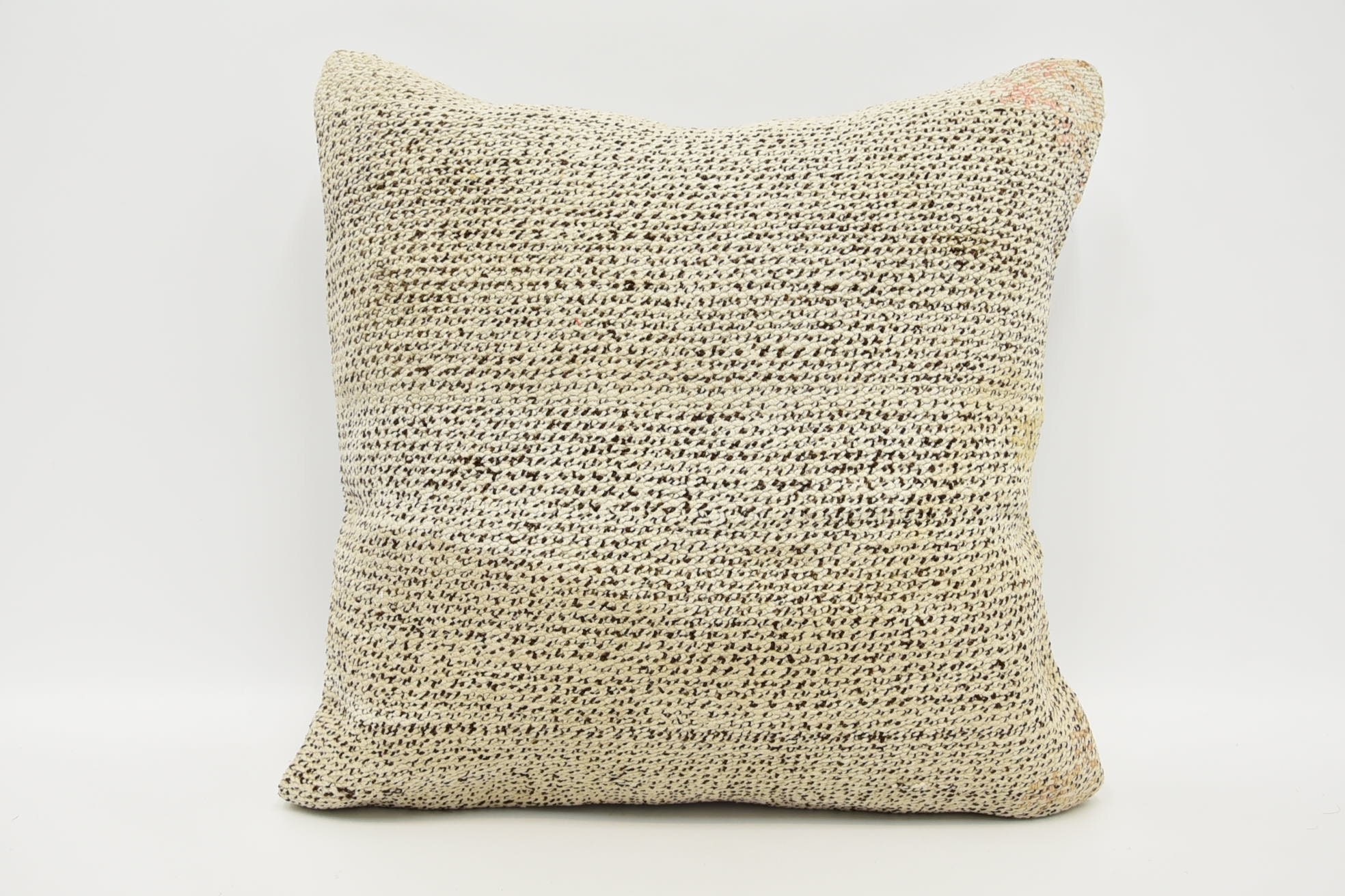Boho Pillow Sham Cover, Antique Pillows, Boho Pillow, 16"x16" Beige Cushion Case, Retro Cushion Cover, Pet Cushion, Anatolian Pillow Case