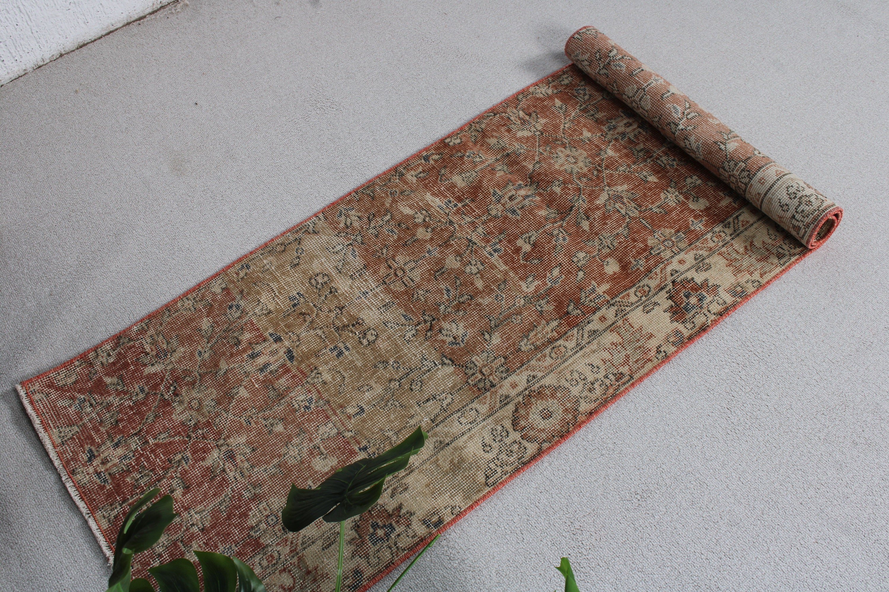 Neutral Rugs, Home Decor Rugs, Kitchen Rug, Beige Anatolian Rug, Vintage Rugs, Vintage Runner Rug, 1.9x5.7 ft Runner Rug, Turkish Rugs