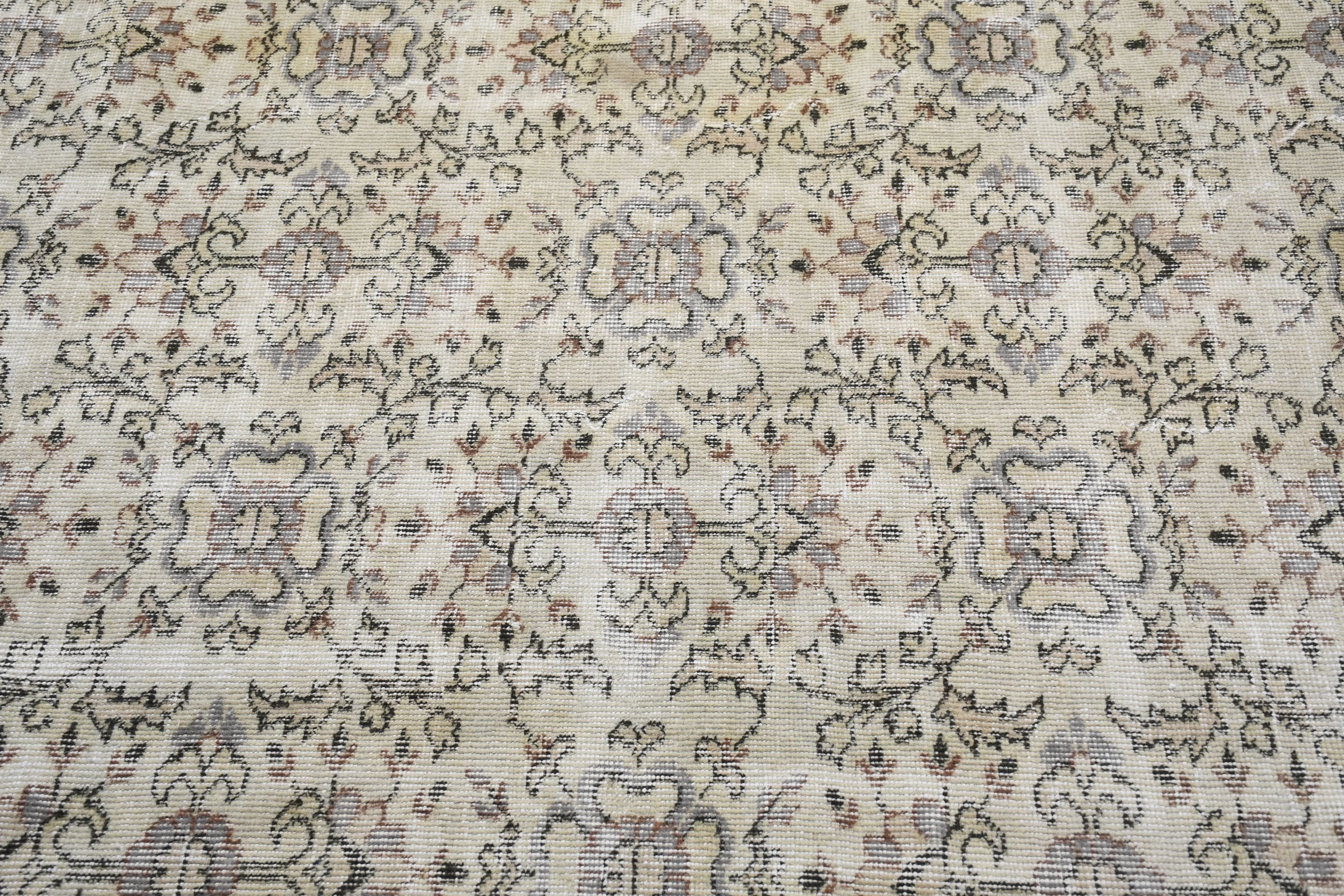 Home Decor Rug, Turkish Rug, Floor Rugs, Vintage Rug, Art Rug, Dining Room Rug, Living Room Rug, Beige  5.3x8.7 ft Large Rugs