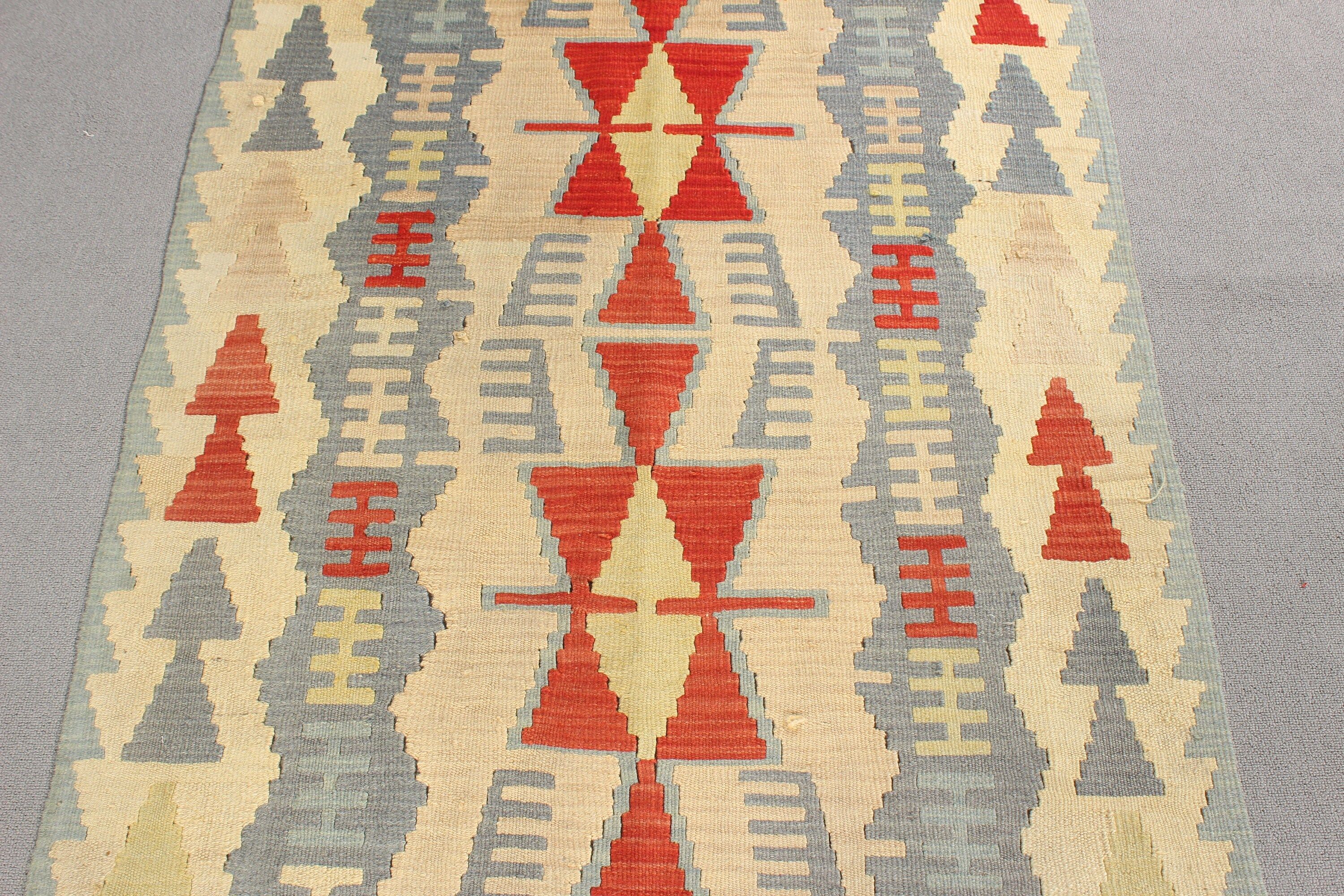 Boho Rugs, Kilim, Turkish Rug, Vintage Rug, Anatolian Rug, Statement Rug, Decorative Rug, Yellow Handwoven Rugs, 3.2x6.6 ft Accent Rug