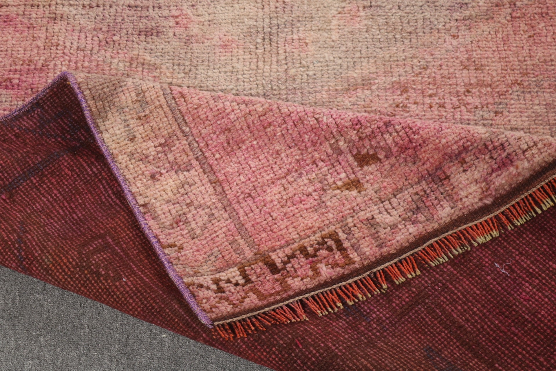 Koridor Halısı, Oushak Halıları, Vintage Runner Halısı, Vintage Halıları, Türk Halısı, Modern Halısı, Tribal Halıları, 3.3x10.7 ft Runner Halıları, Pembe Soğuk Halı