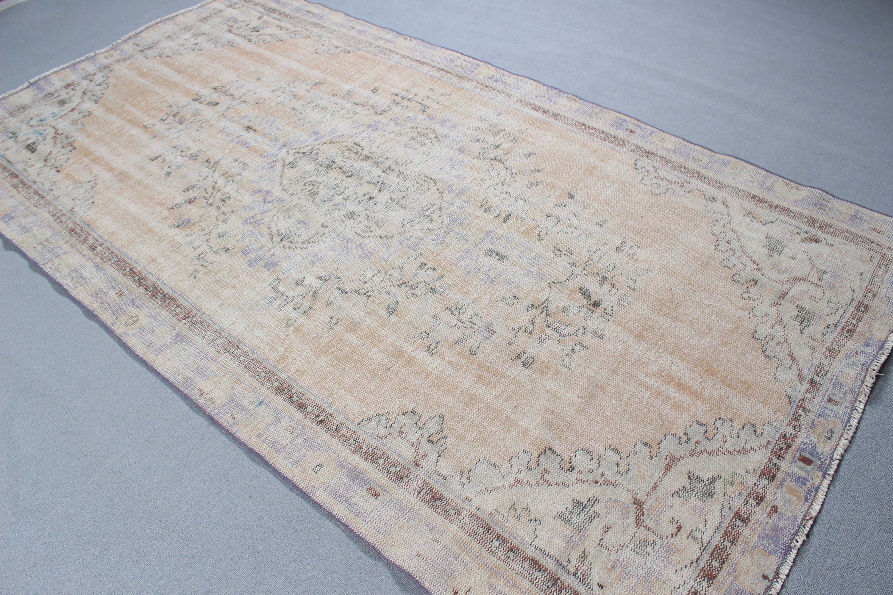 Large Oushak Rugs, Vintage Rug, Boho Rugs, 4.9x9 ft Large Rugs, Beige Modern Rug, Turkish Rugs, Anatolian Rug, Bedroom Rugs