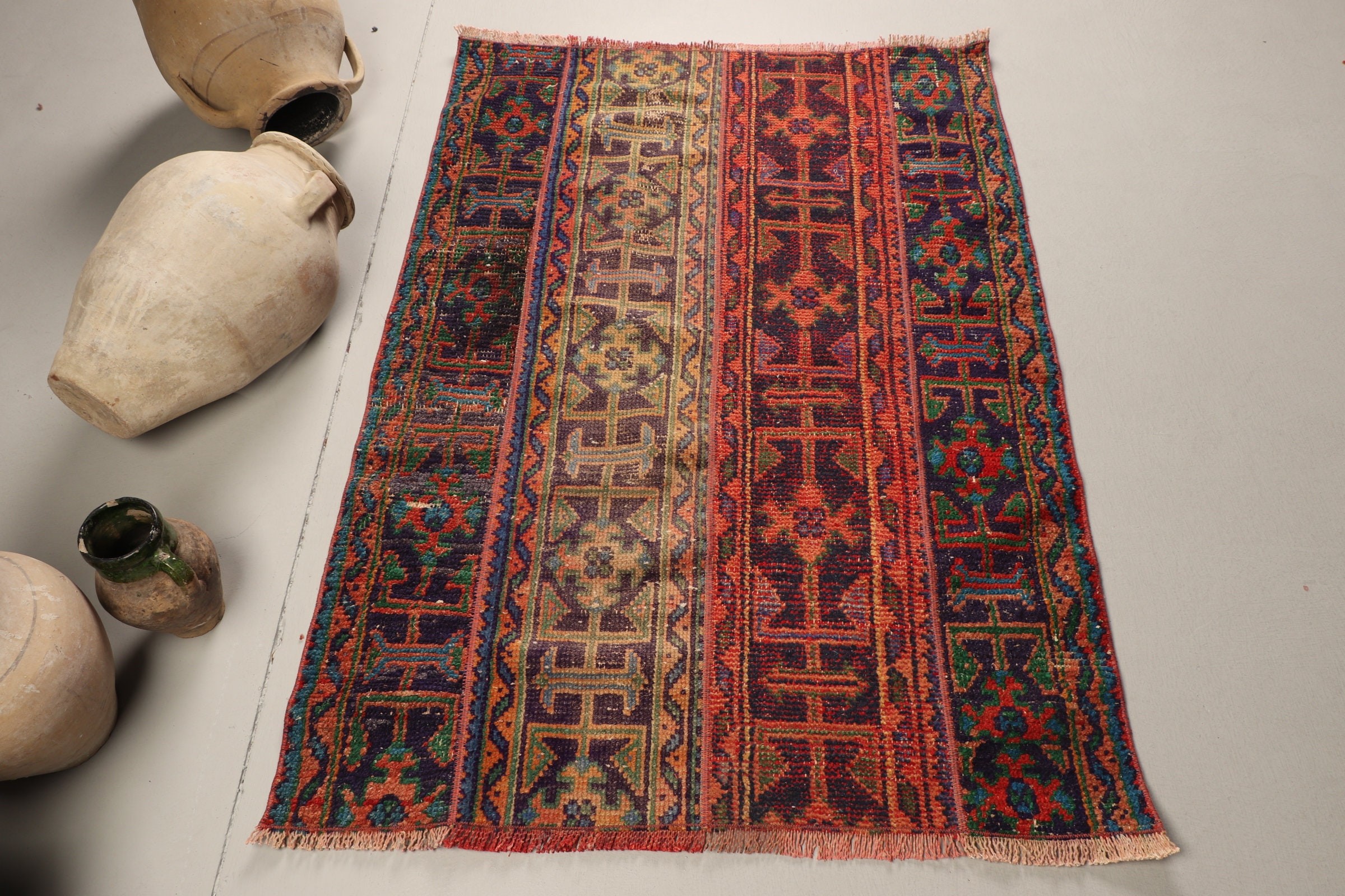 Çocuk Halısı, Turuncu Yatak Odası Halıları, Araba Paspas Halısı, Anadolu Halıları, Mutfak Halısı, Vintage Halı, Sessiz Halı, Türk Halısı, 3,1x4,4 ft Küçük Halı