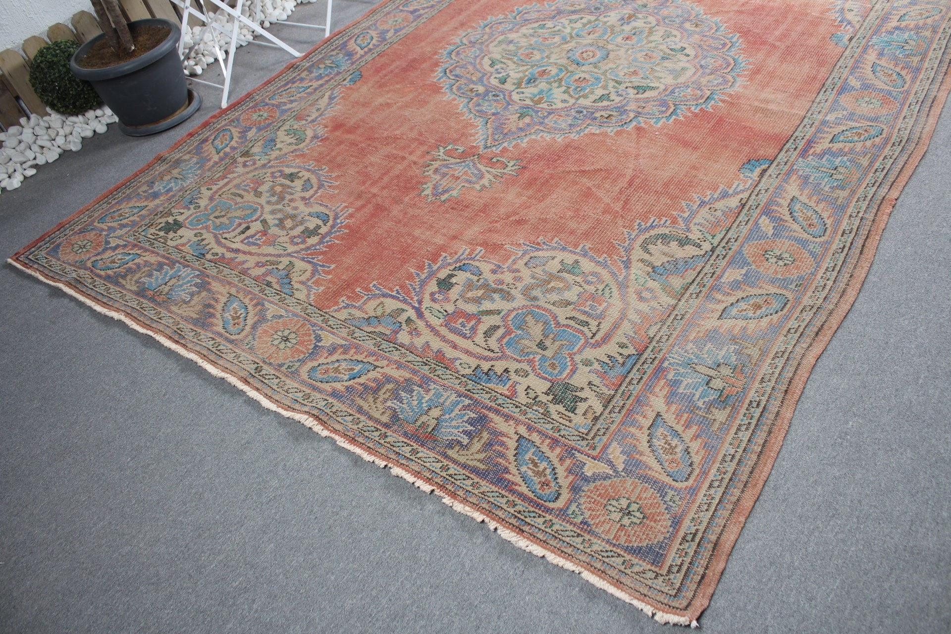 Salon Halısı, Türk Halısı, Oturma Odası Halısı, Kırmızı Yün Halılar, Ev Dekorasyonu Halıları, 7.2x11 ft Büyük Boy Halılar, Yatak Odası Halıları, Vintage Halılar, Türkiye Halısı