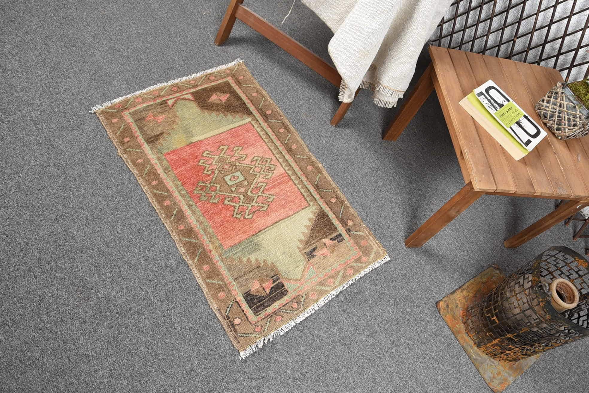 Kitchen Rug, Entryway Rug Rugs, Bathroom Rugs, Vintage Rug, Colorful Rugs, Turkish Rug, Rugs for Door Mat, Entry Rug, 1.7x2.7 ft Small Rug