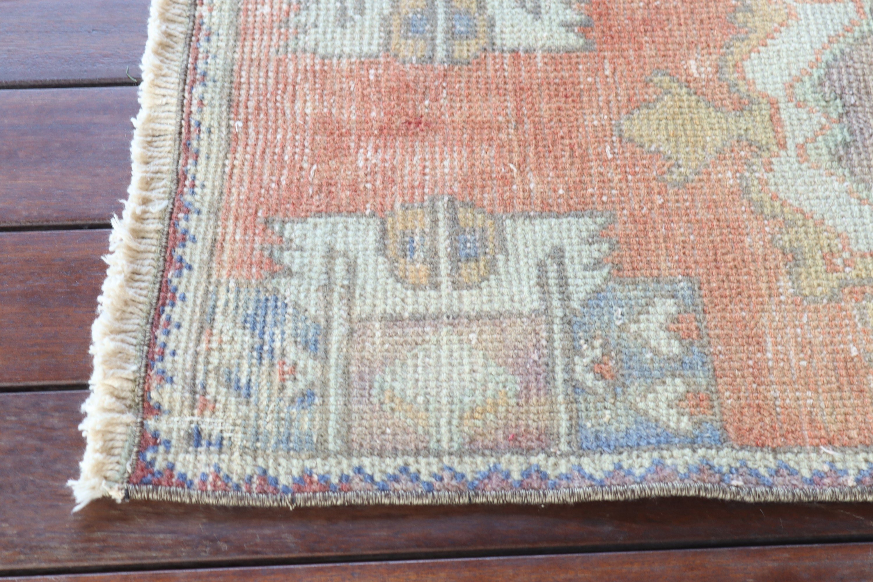 Kapı Paspası Halısı, Küçük Boho Halıları, Mutfak Halıları, Vintage Halılar, Lüks Halı, Türk Halısı, Kırmızı 1.4x3 ft Küçük Halı, Modern Halı