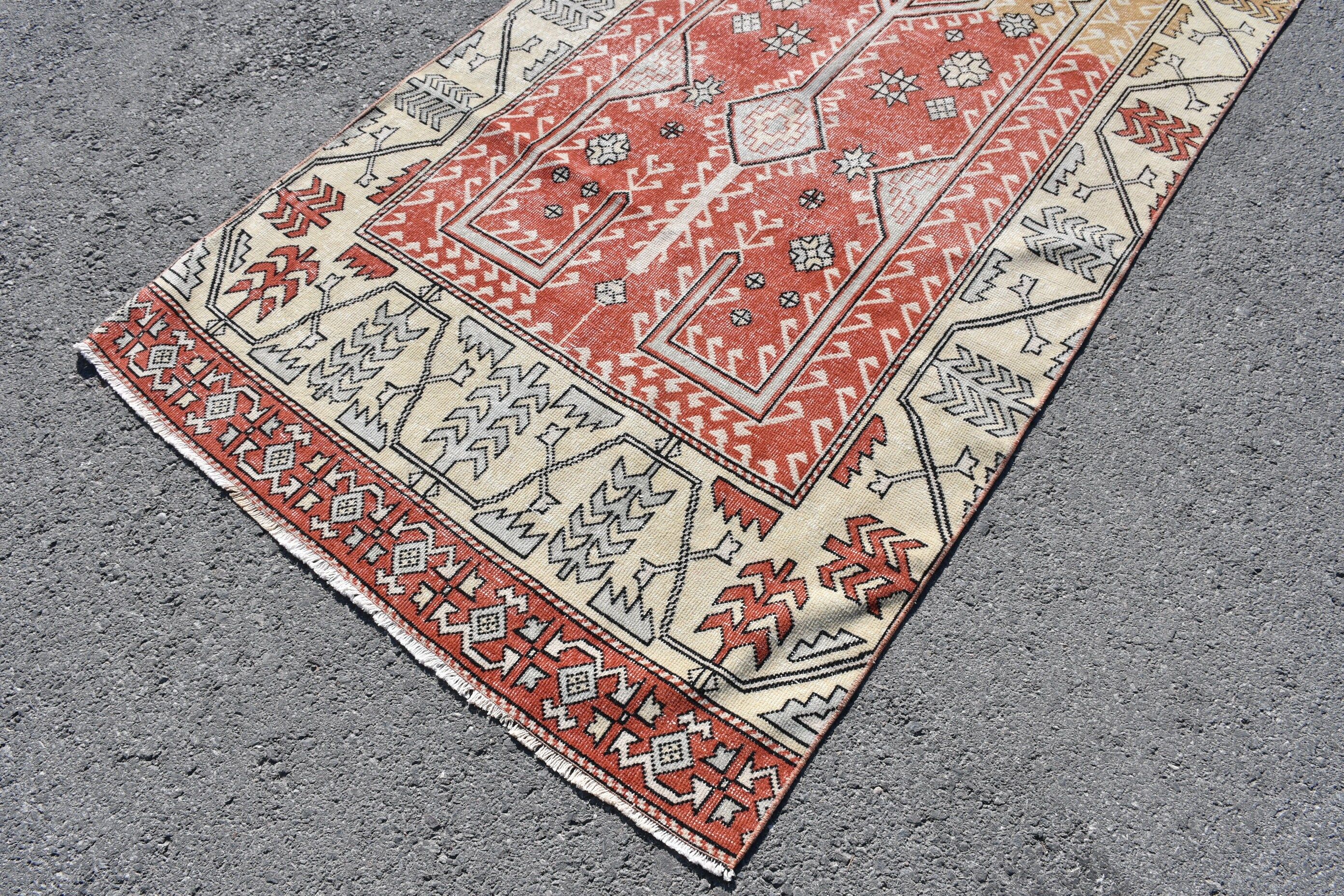Living Room Rugs, Rugs for Dining Room, Kitchen Rug, 4.1x10.1 ft Large Rug, Vintage Rug, Turkish Rugs, Oushak Rug, Bedroom Rug, Natural Rug