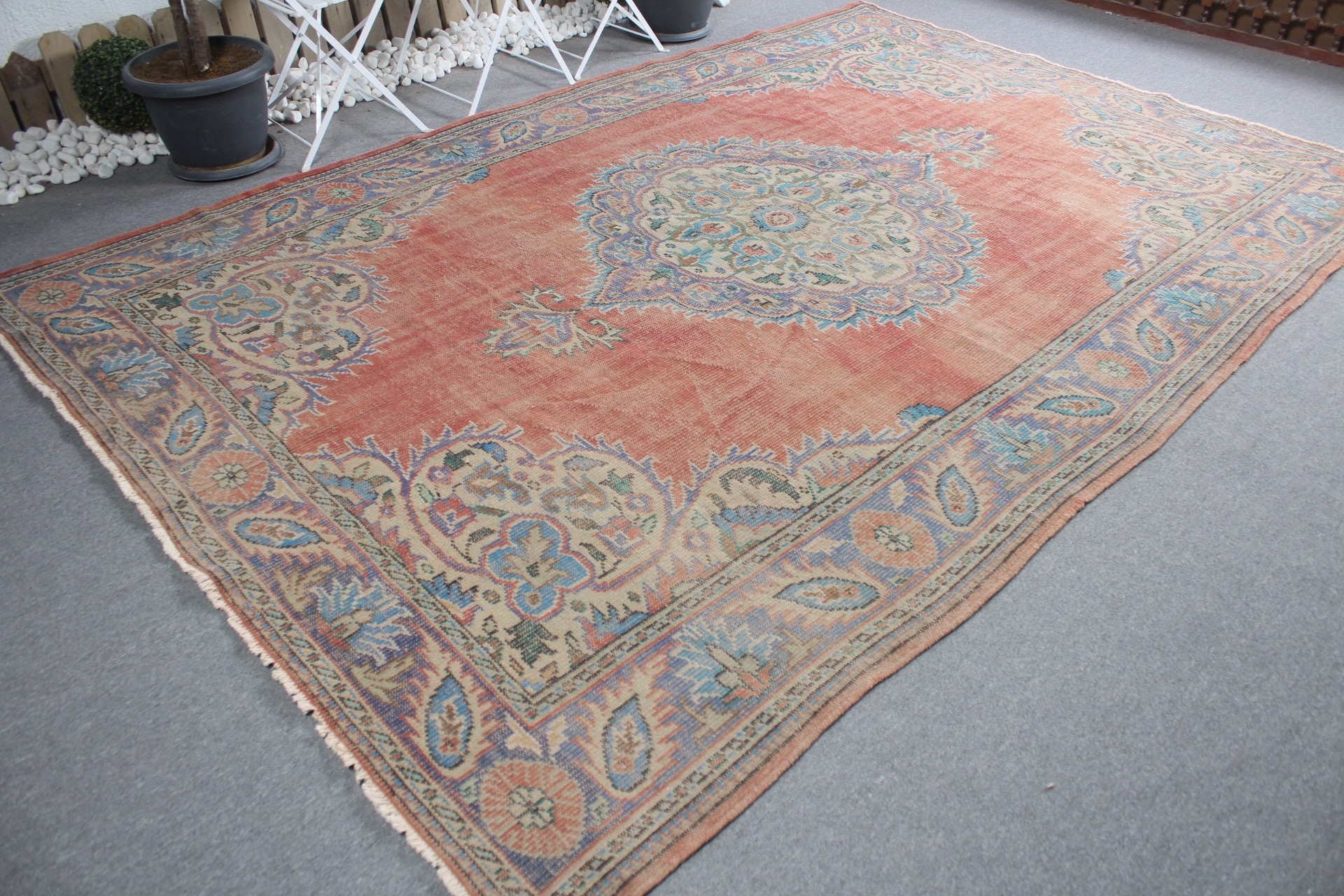 Salon Halısı, Türk Halısı, Oturma Odası Halısı, Kırmızı Yün Halılar, Ev Dekorasyonu Halıları, 7.2x11 ft Büyük Boy Halılar, Yatak Odası Halıları, Vintage Halılar, Türkiye Halısı