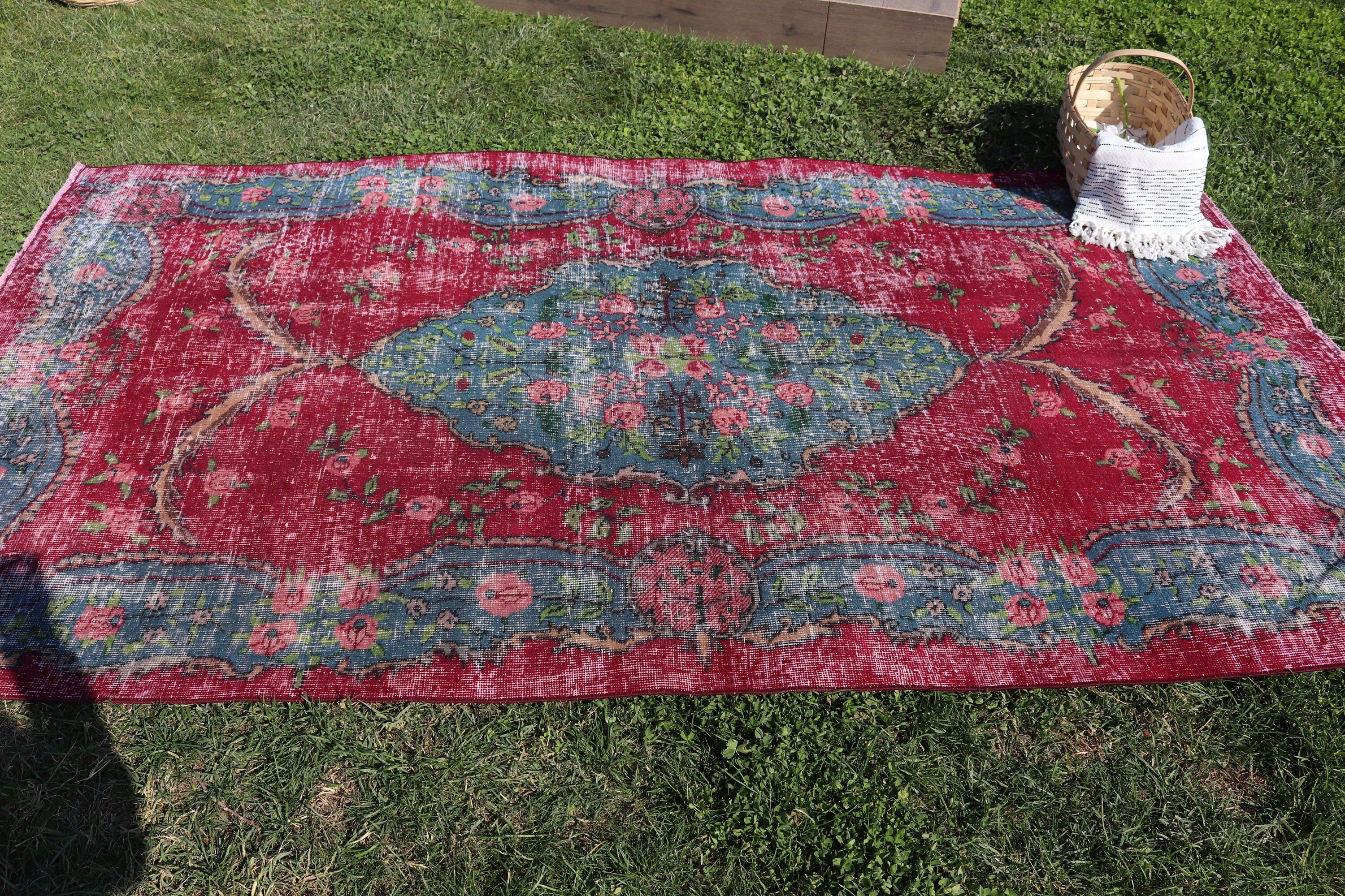 Neutral Rugs, Traditional Rug, Kitchen Rugs, 4.6x8.1 ft Area Rugs, Red Anatolian Rug, Turkish Rug, Luxury Rugs, Vintage Rugs, Bedroom Rugs