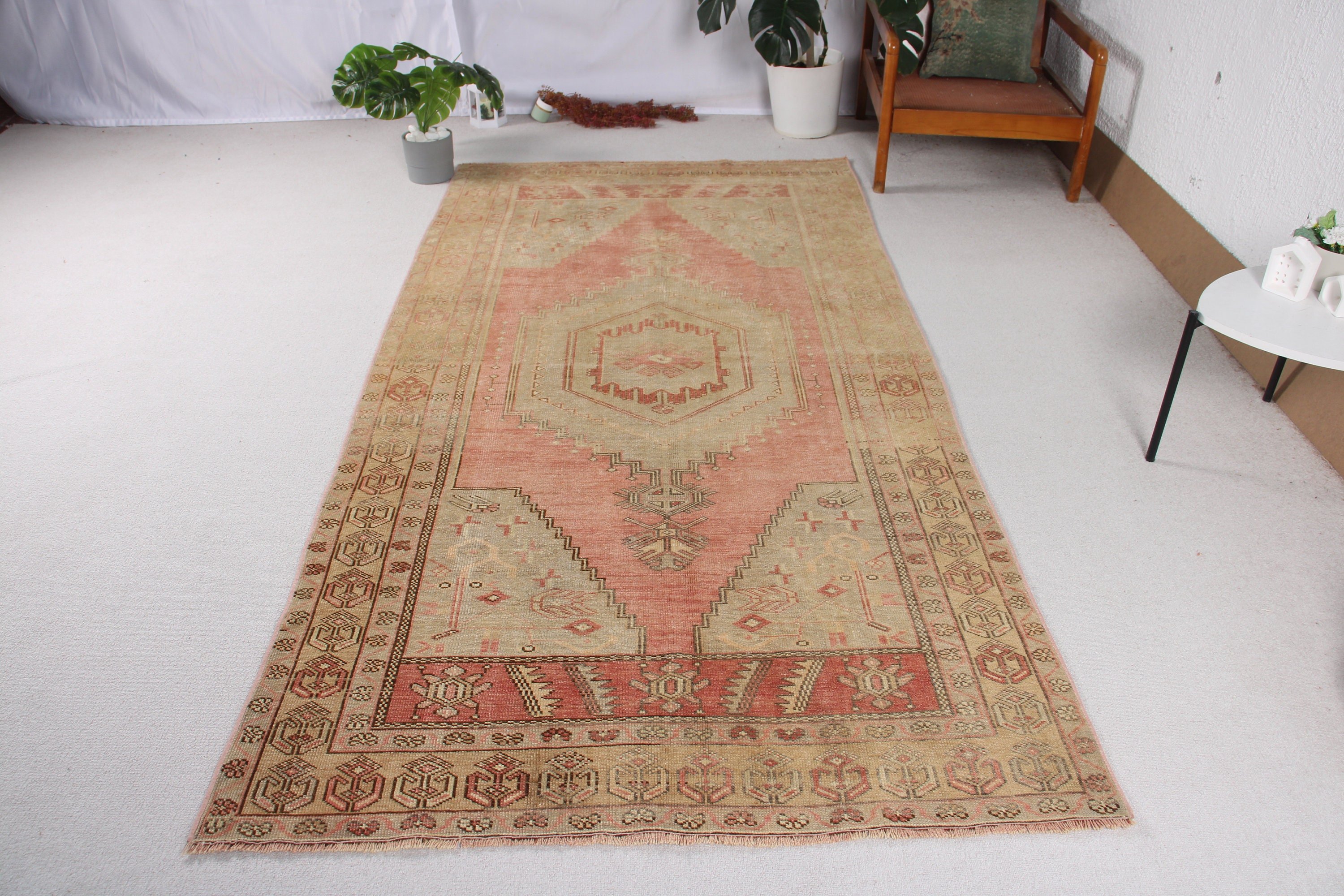 Floor Rugs, Turkish Rugs, 4.5x8.7 ft Area Rug, Office Rug, Vintage Rug, Cool Rug, Rugs for Vintage Area, Red Wool Rugs, Anatolian Rug