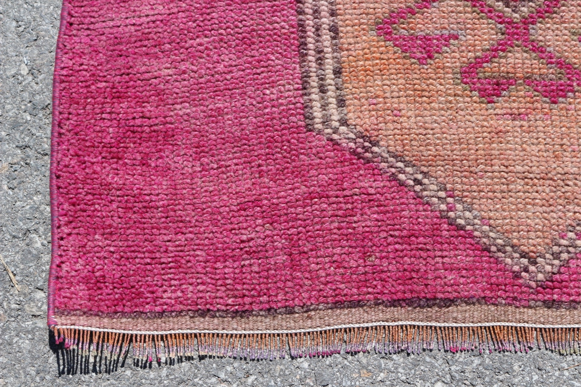 Vintage Rug, Rugs for Runner, Moroccan Rug, Pink Anatolian Rug, Turkish Rug, Floor Rug, 3.1x9.9 ft Runner Rug, Kitchen Rugs