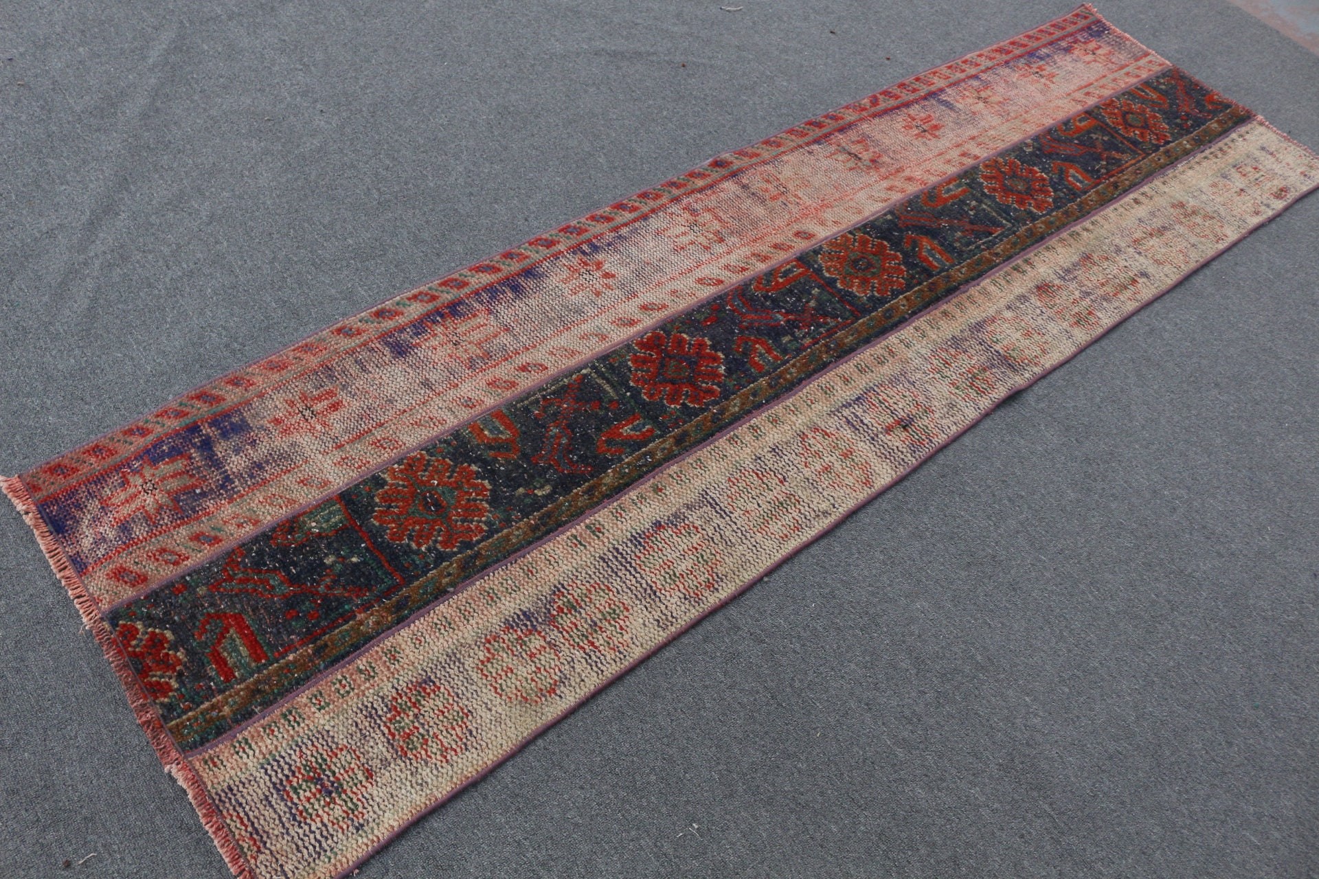 Turkish Rug, Rugs for Kitchen, Kitchen Rug, Red Wool Rugs, Stair Rug, Aztec Rugs, 2.3x8 ft Runner Rug, Antique Rugs, Boho Rug, Vintage Rugs