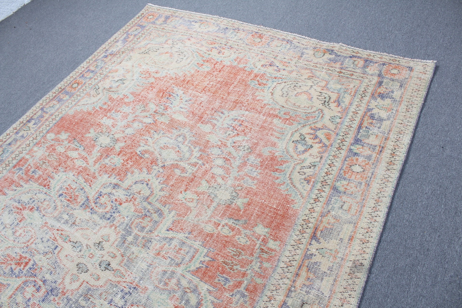 Anatolian Rugs, Orange Oushak Rugs, Salon Rug, 6x10 ft Large Rugs, Boho Rugs, Turkish Rug, Dining Room Rug, Vintage Rug, Moroccan Rug