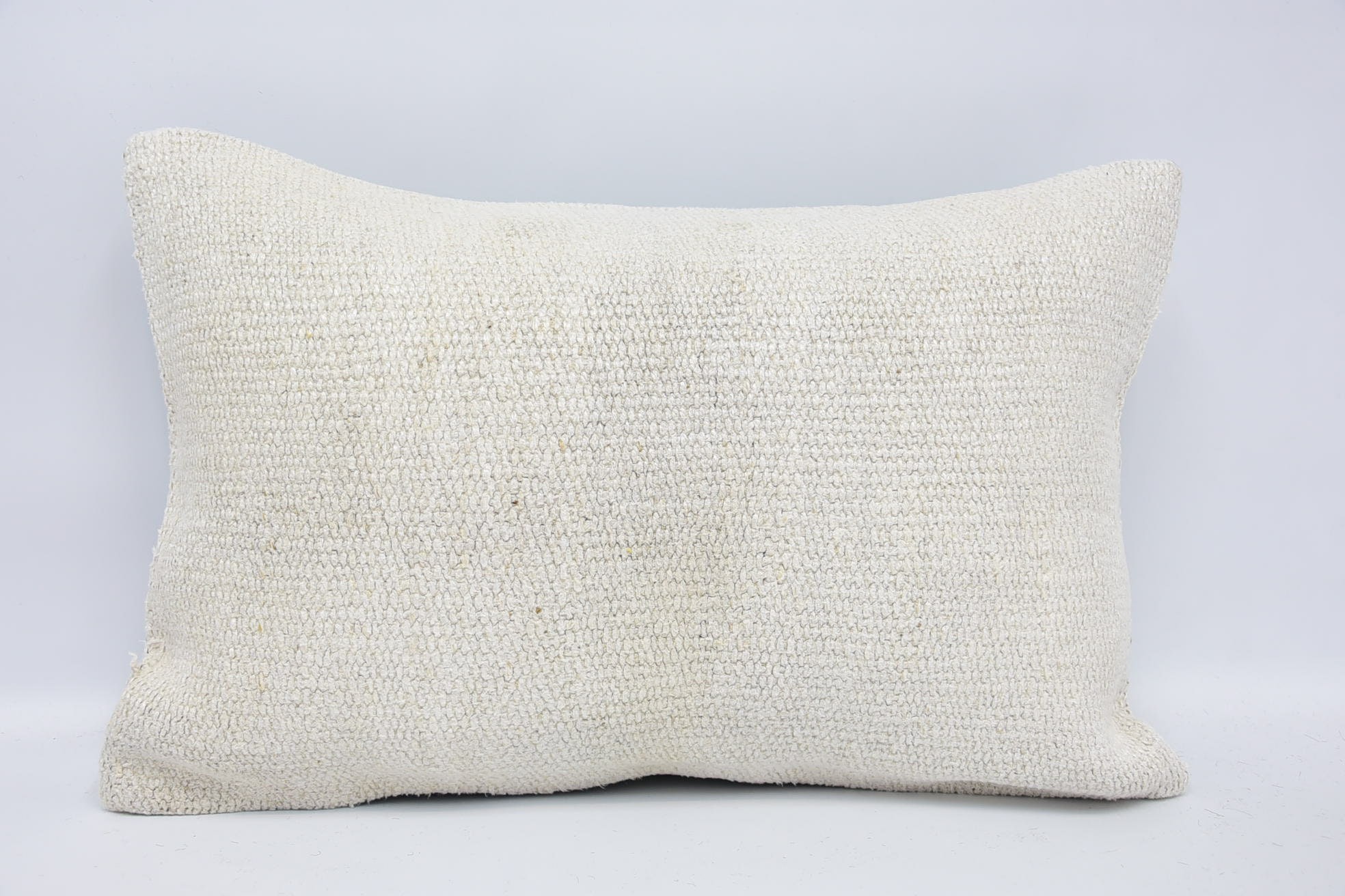 Handwoven Pillow, Boho Pillow Sham Cover, Morroccon Kilim Cushion Cushion Case, 16"x24" White Pillow Cover, Kilim Pillow, Antique Pillows