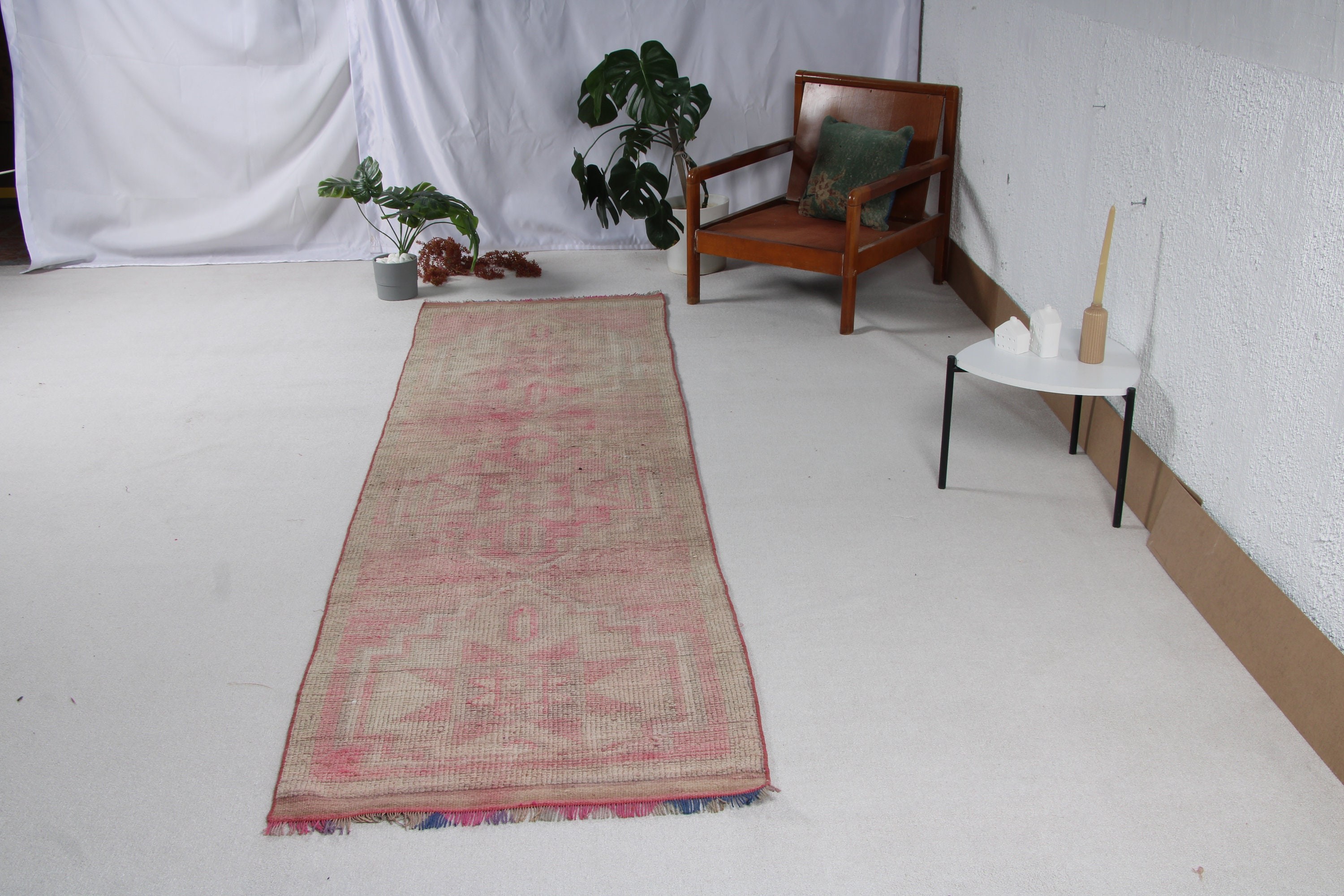 2.9x9.9 ft Runner Halı, Aztek Halısı, Boho Halıları, Vintage Halı, Türk Halısı, Mutfak Halıları, Kahverengi Statement Halıları, Uzun Runner Halıları, Statement Halısı