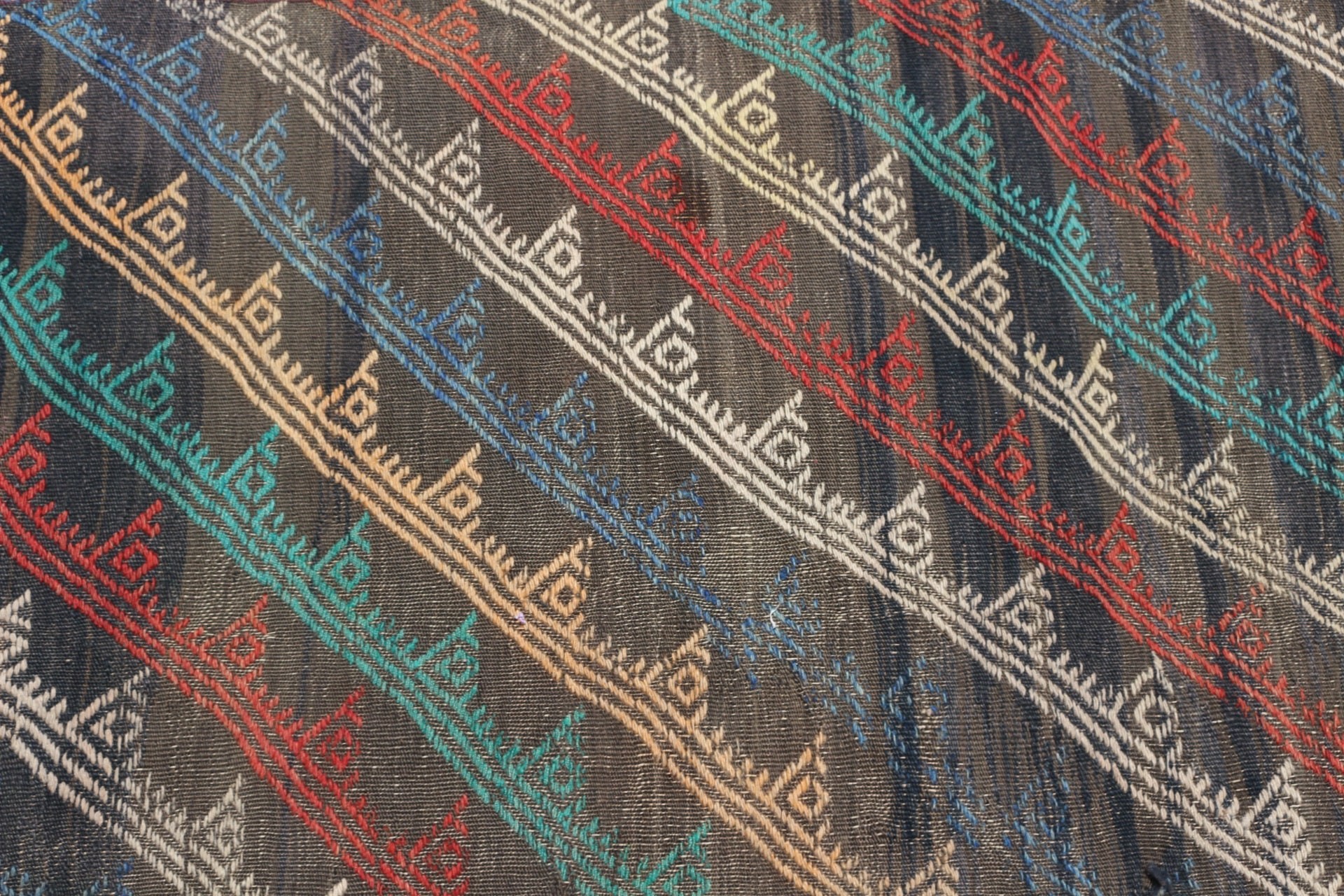 Türk Halısı, Boho Halısı, 2.6x5.8 ft Accent Halısı, Kilim, Mutfak Halısı, Vintage Halı, Kahverengi Zemin Halısı, Giriş Halısı, Çocuk Odası Halıları